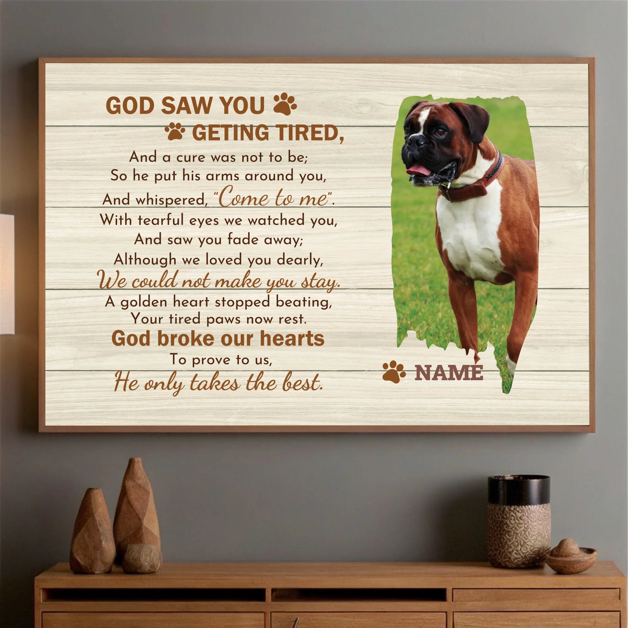 A Dogs Endless Love Custom Poster A Personalized Gift from 89Prints