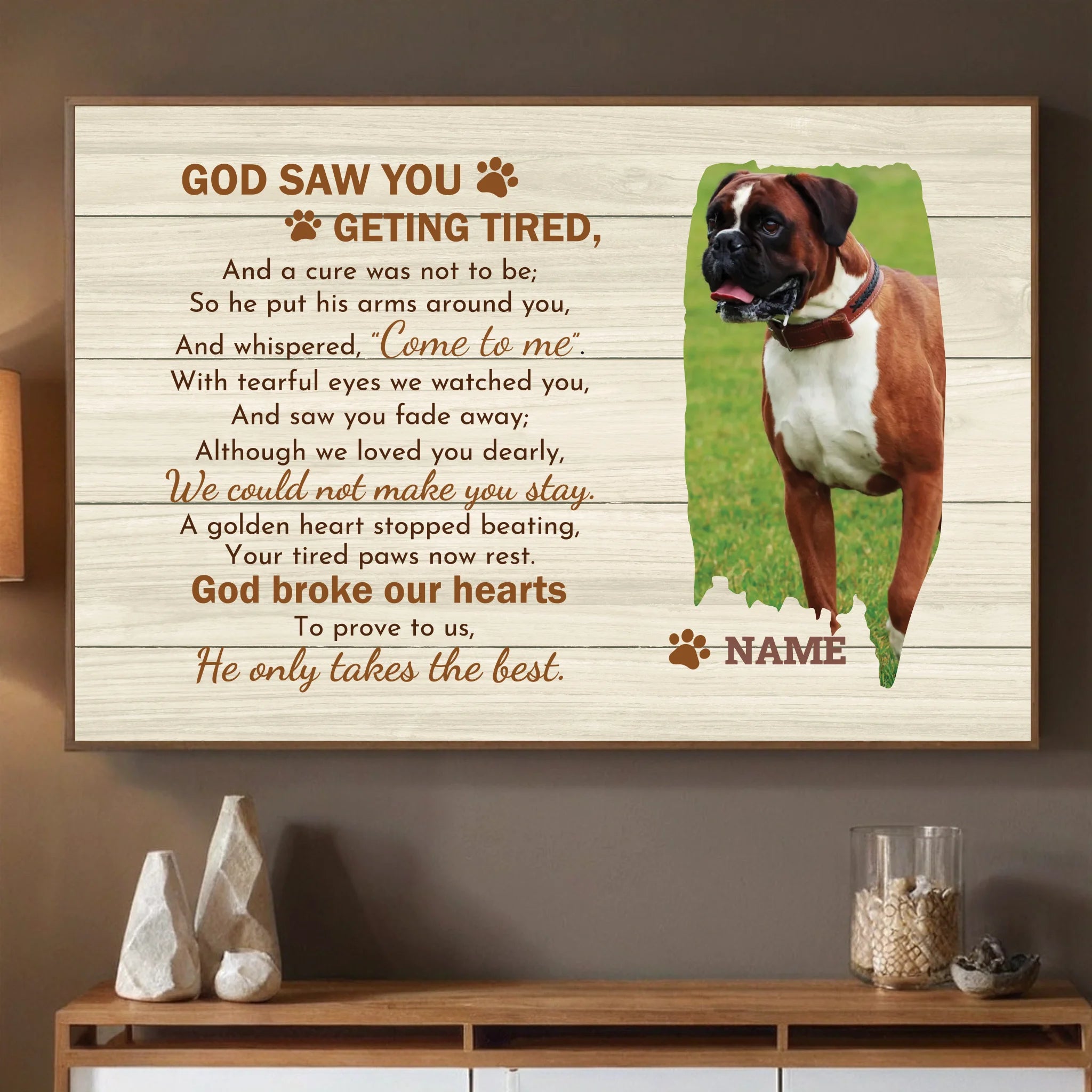 A Dogs Endless Love Custom Poster A Personalized Gift from 89Prints