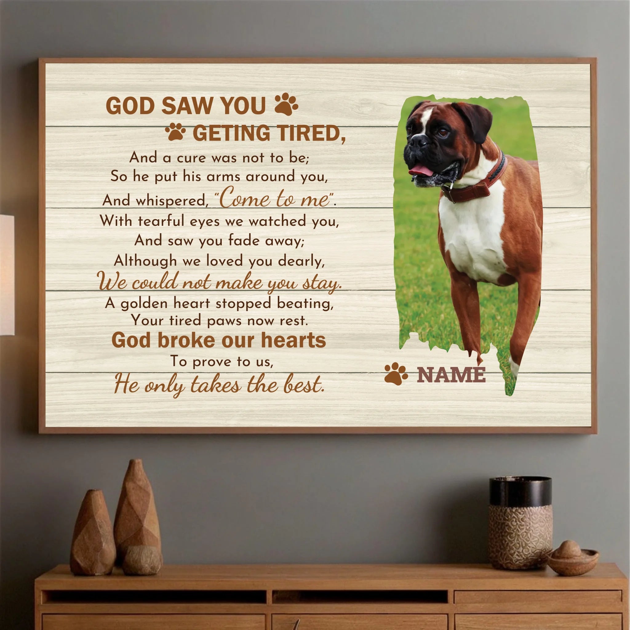 A Dogs Endless Love Custom Poster A Personalized Gift from 89Prints