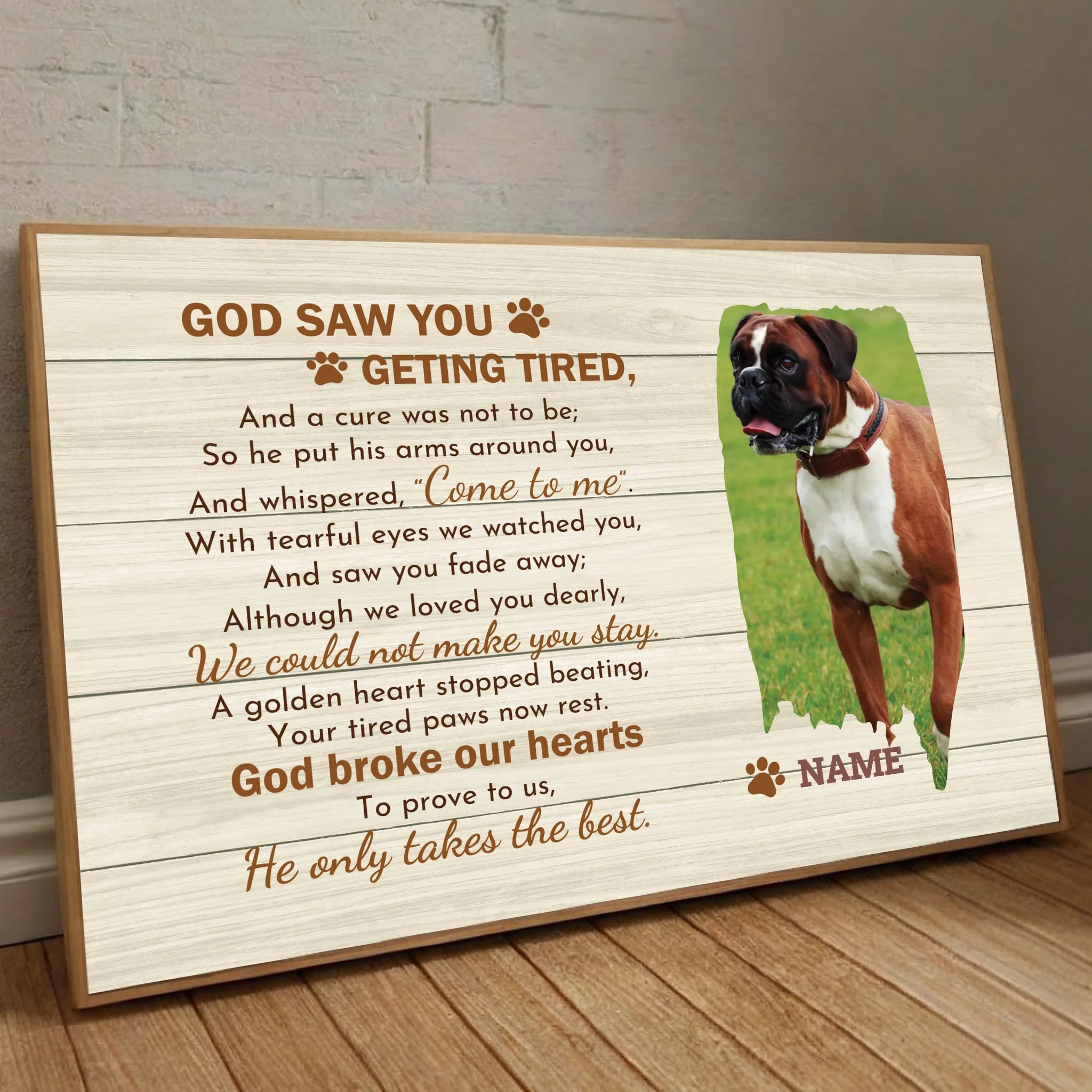 A Dogs Endless Love Custom Poster A Personalized Gift from 89Prints