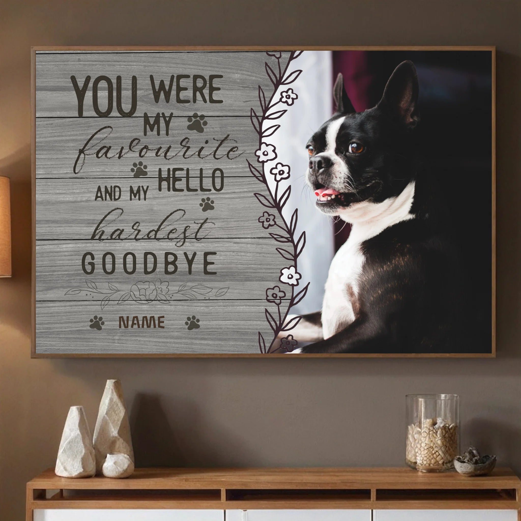 Design a Custom Memorial Photo Tribute Inspired by The Hardest Goodbye from 89Prints