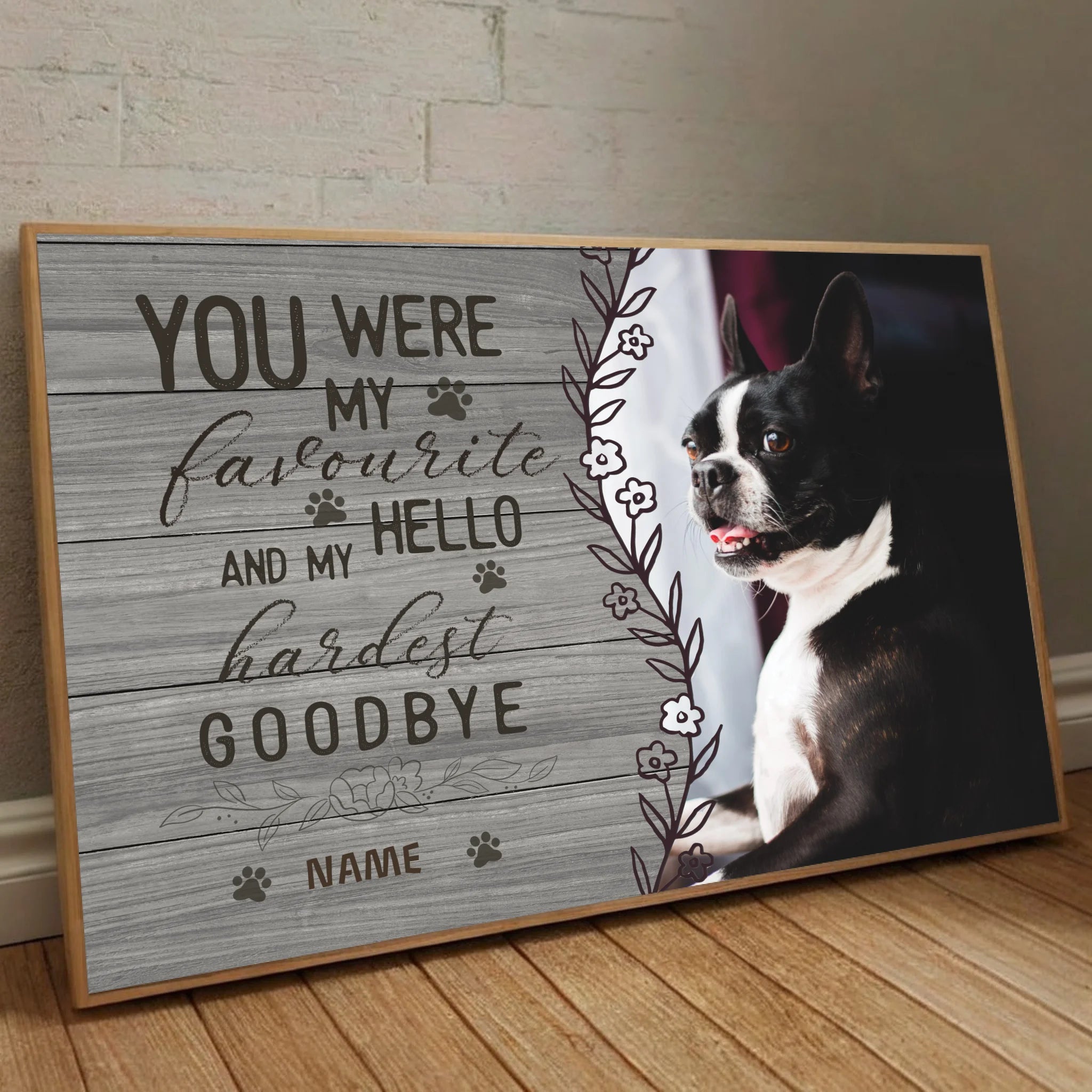 Design a Custom Memorial Photo Tribute Inspired by The Hardest Goodbye from 89Prints
