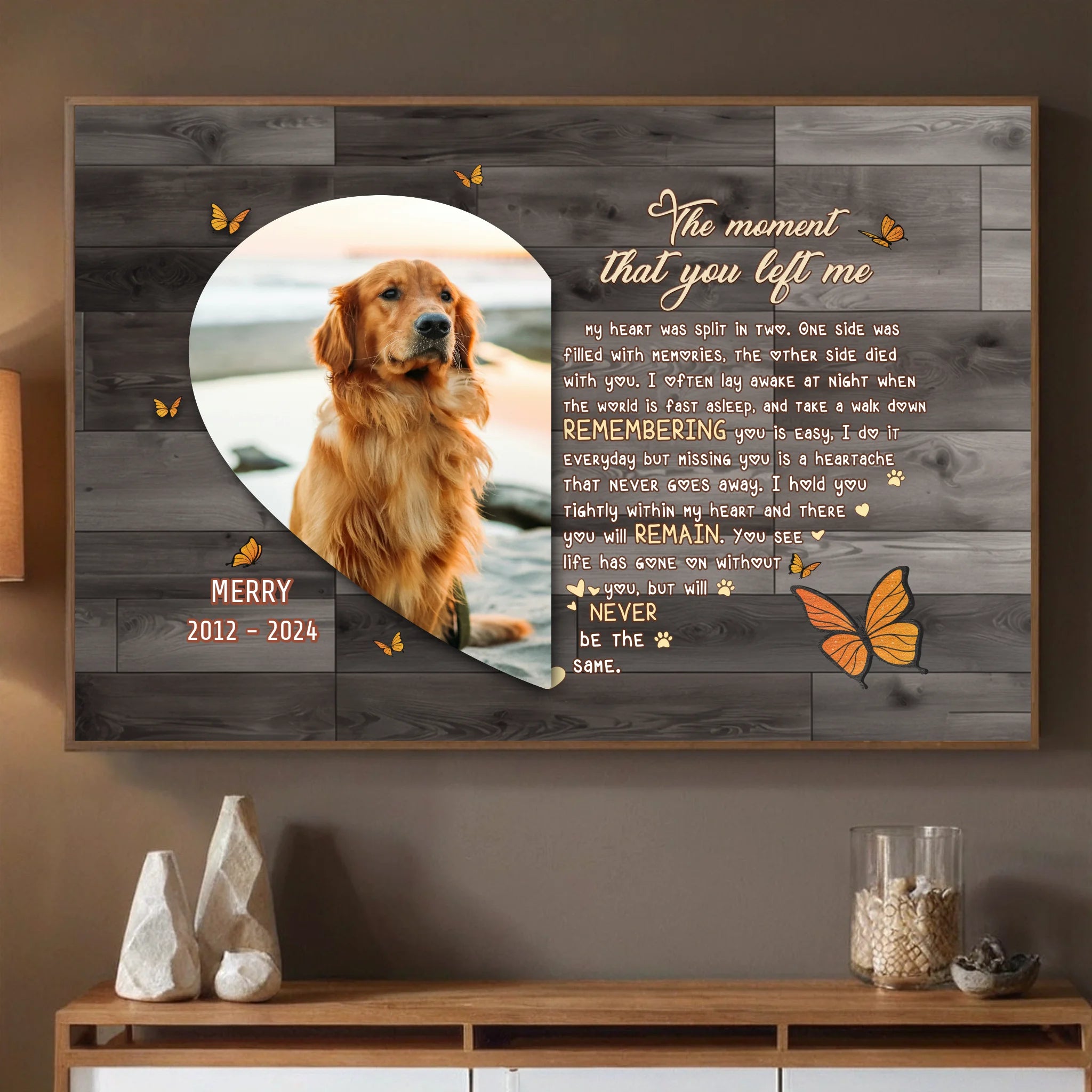 89Prints-Personalized Text & Photo Poster – ‘The Moment That You Left Me’