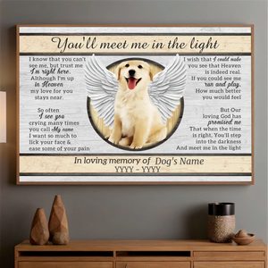 89Prints-Meet Me in the Light – Personalized Pet Memorial Poster to Honor Your Beloved Pet