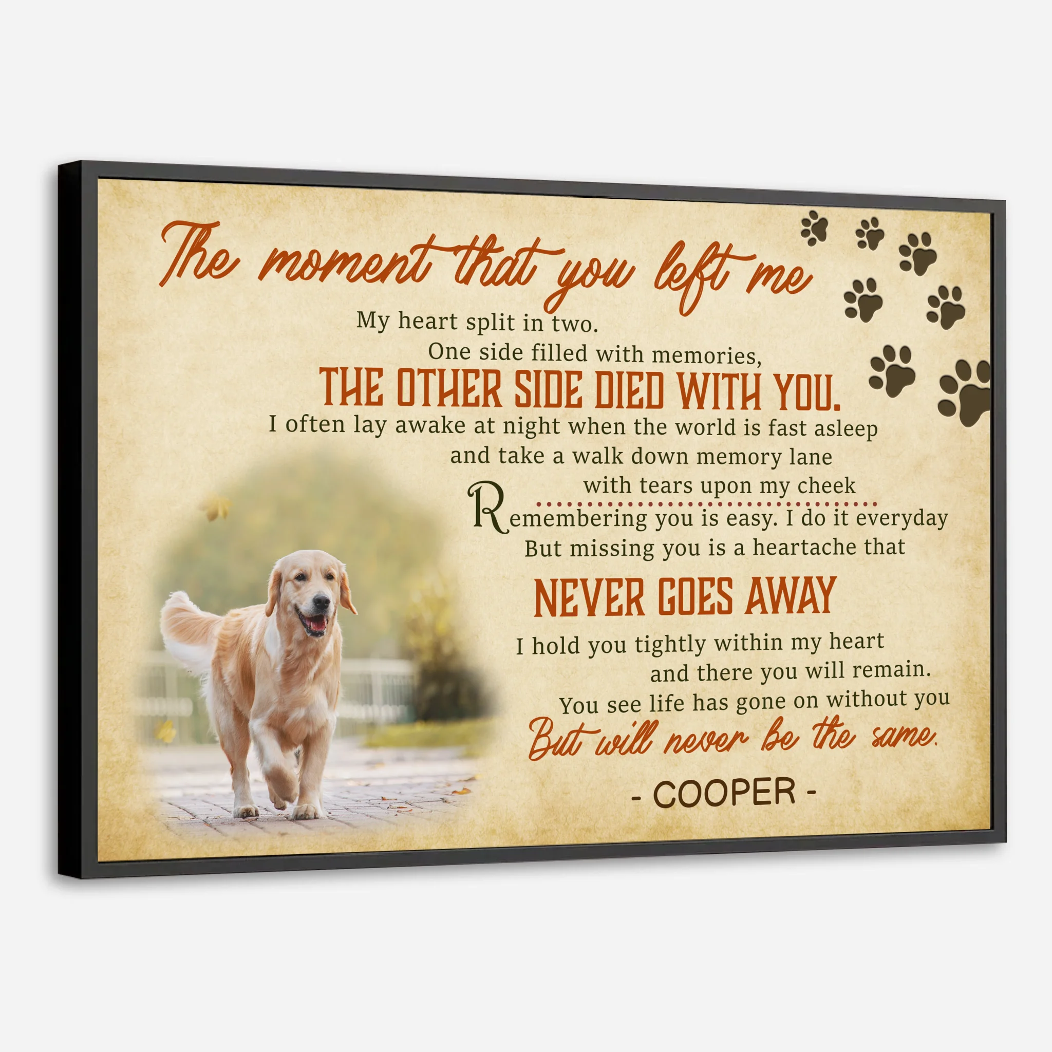 89Prints-Custom Pet Mother’s Day Poster – A Personalized Poem with Your Pet’s Name and Photo