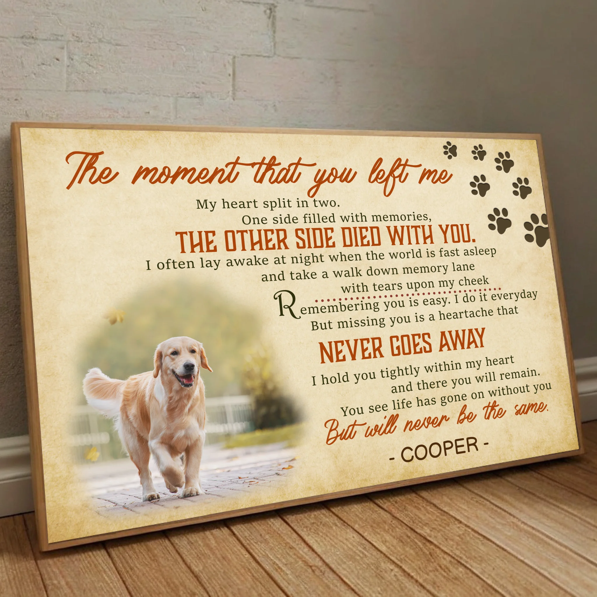 89Prints-Custom Pet Mother’s Day Poster – A Personalized Poem with Your Pet’s Name and Photo