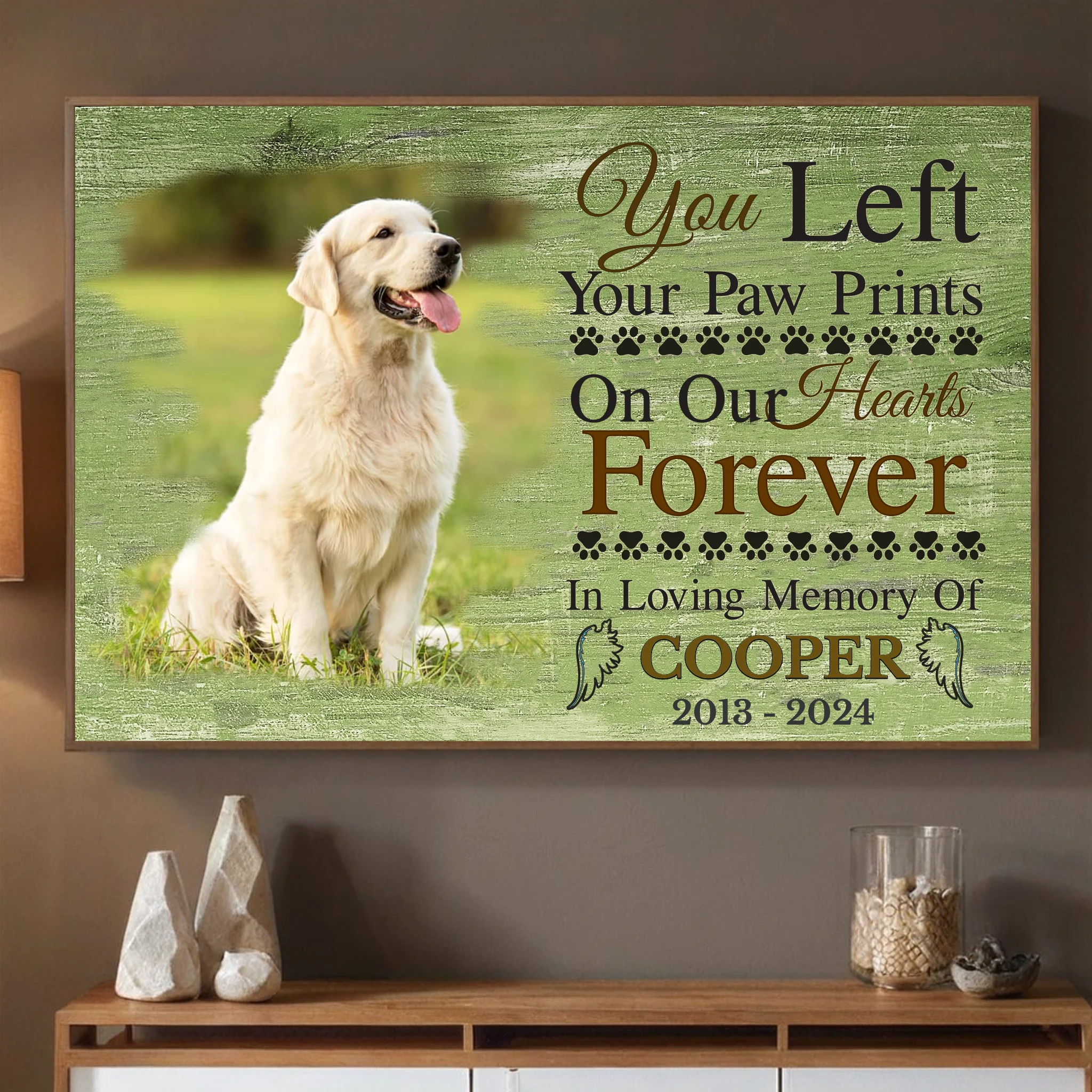 Personalized Pet Memorial Poster – Because Some Paw Prints Never Fade