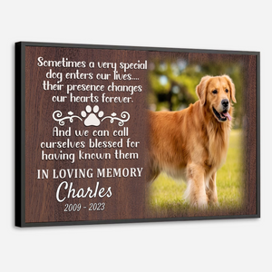 89Prints-Personalized Pet Memorial Poster – Forever in Our Hearts Tribute for Your Beloved Dog