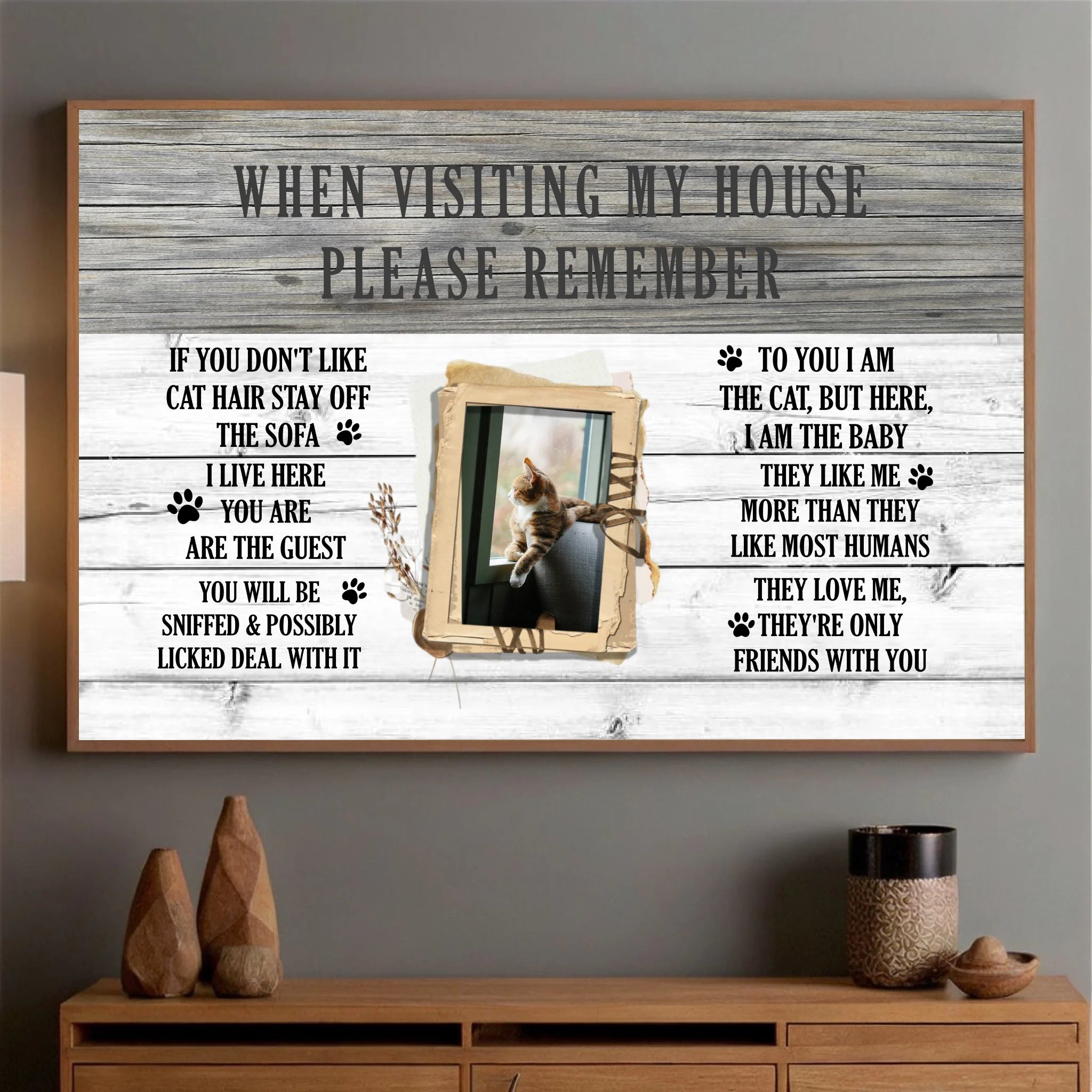 89Prints-Personalized Cat Poster – Funny Cat Rules for Every Cat Lover