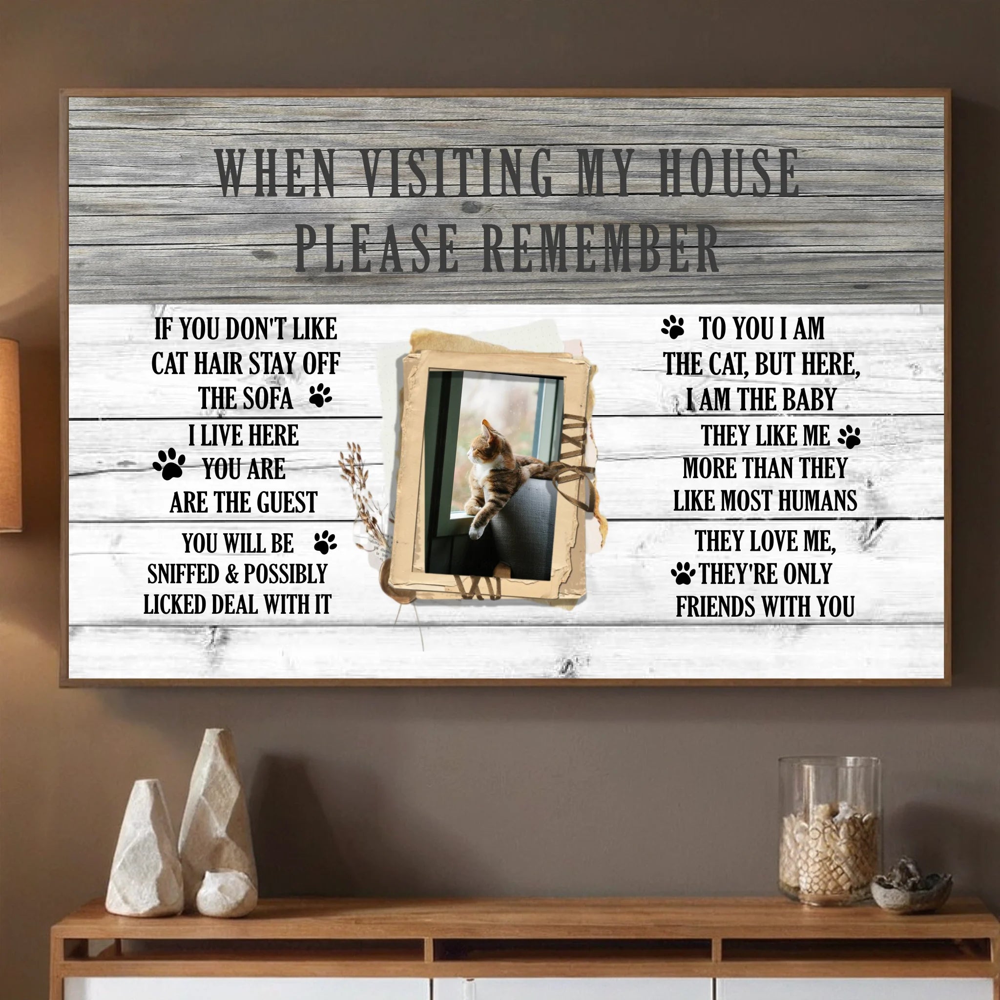 89Prints-Personalized Cat Poster – Funny Cat Rules for Every Cat Lover