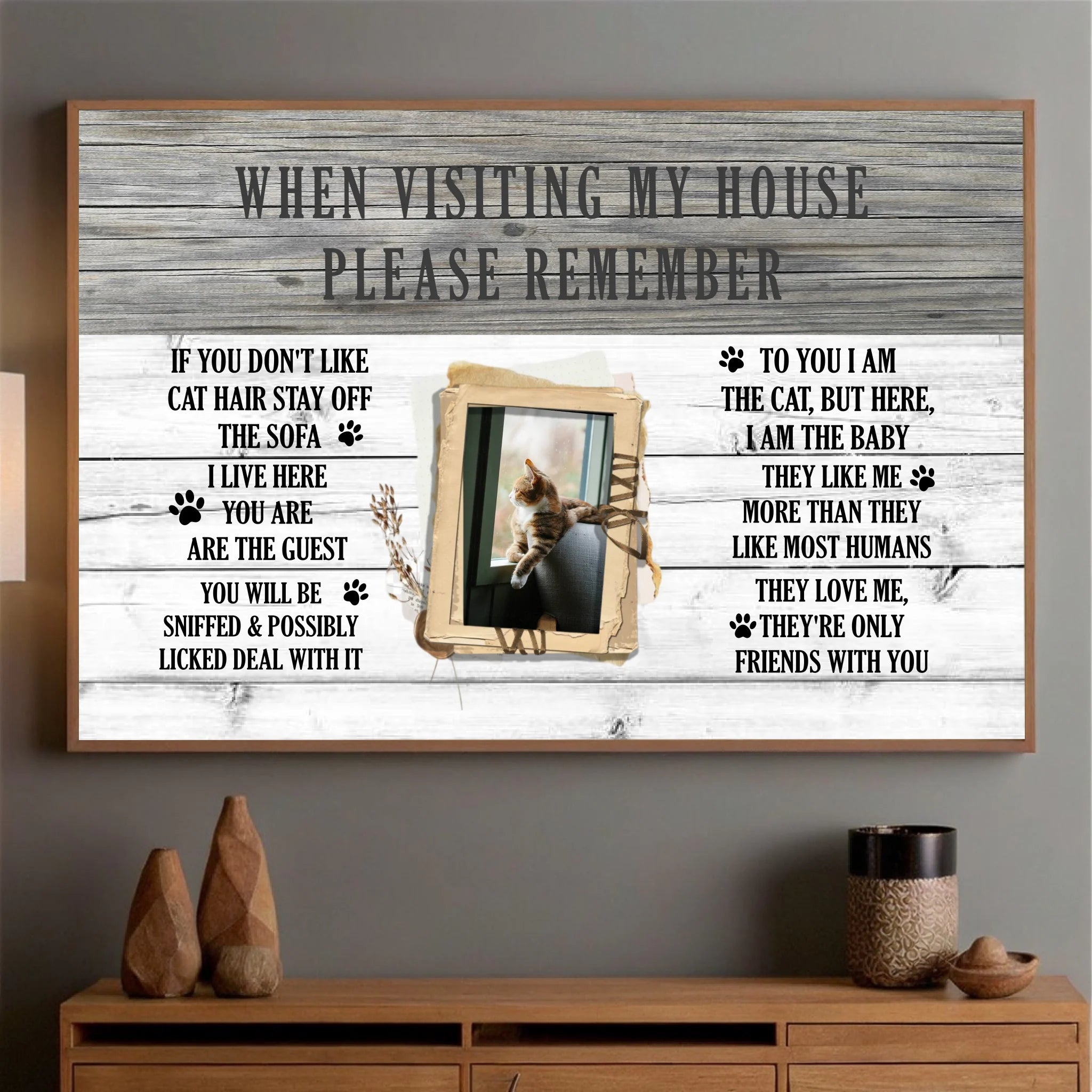 89Prints-Personalized Cat Poster – Funny Cat Rules for Every Cat Lover