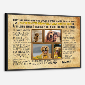 89Prints-Personalized Dog Memorial Poster – A Heartfelt Tribute to Your Loyal Friend