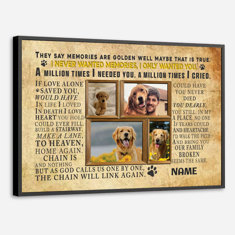 89Prints-Personalized Dog Memorial Poster – A Heartfelt Tribute to Your Loyal Friend