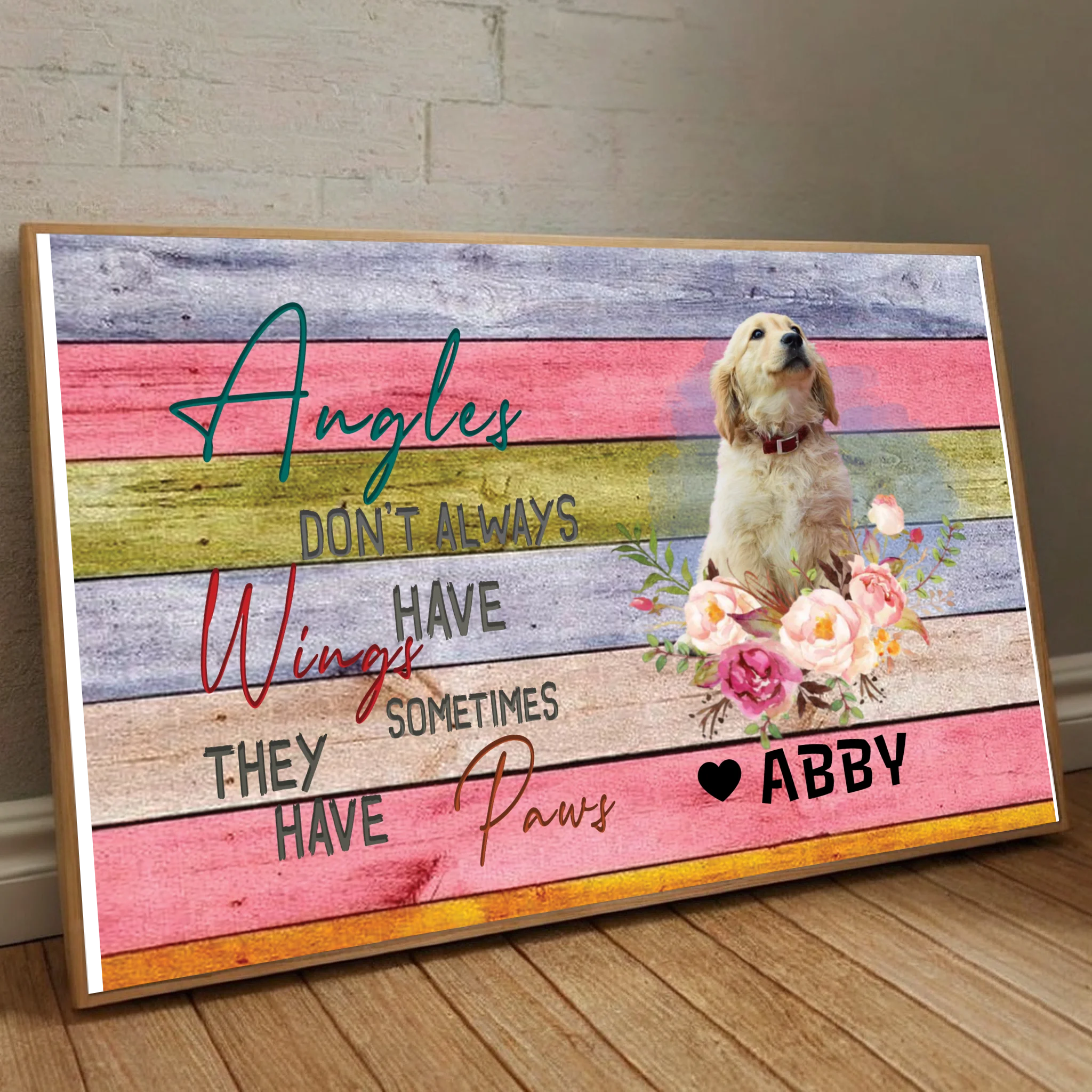 Personalized Pet Poster – 'Angels Don't Always Have Wings' Tribute at 89Prints