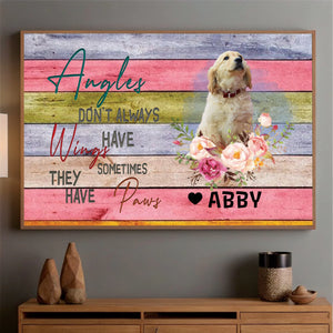 Personalized Pet Poster – 'Angels Don't Always Have Wings' Tribute at 89Prints