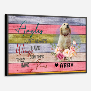 Personalized Pet Poster – 'Angels Don't Always Have Wings' Tribute at 89Prints