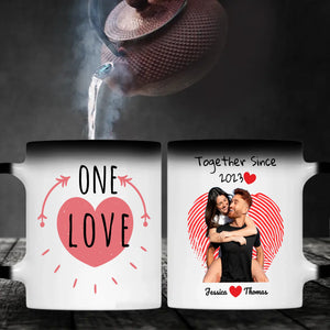 One Love and Together Since Couple Photo Mug A Custom Romantic Gift for Couples  -  89Ptints