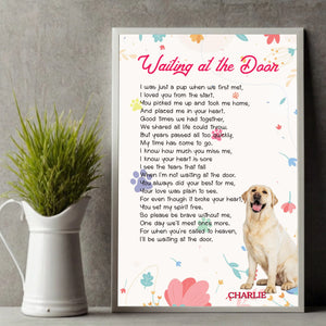 Waiting at the Door Pet Memorial Poster A Custom Wall Art Tribute to Your Beloved Pet - 89Prints