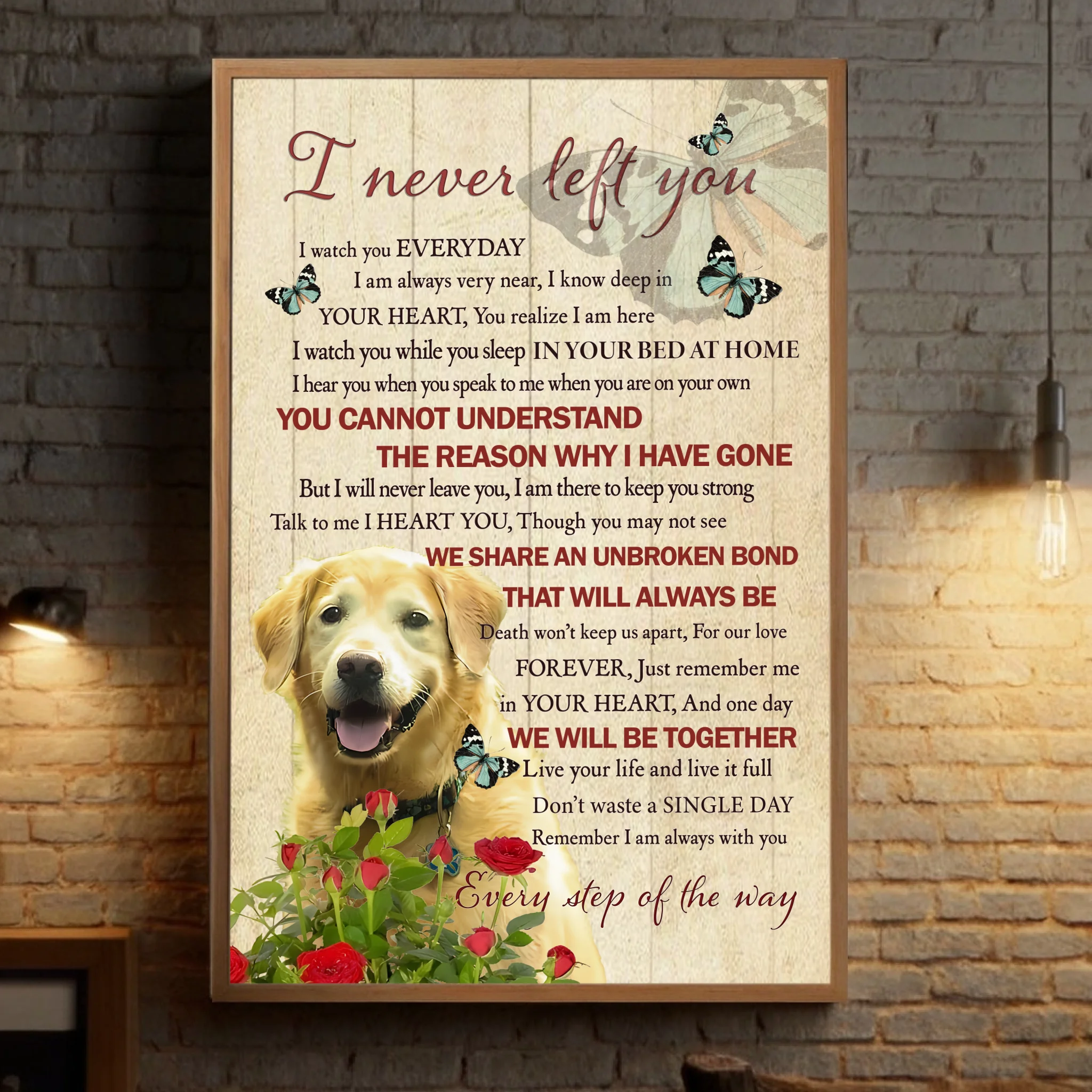 Always With You – Custom Pet Memorial Poster A Heartfelt Tribute to Your Beloved Pet from 89Prints
