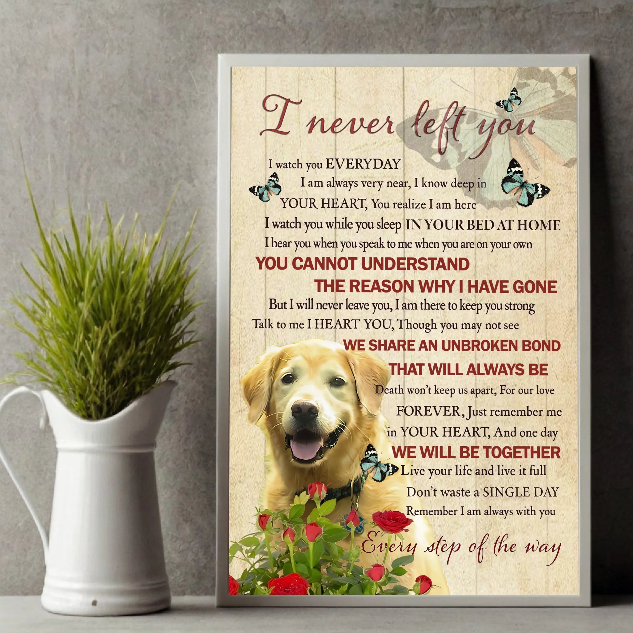 Always With You – Custom Pet Memorial Poster A Heartfelt Tribute to Your Beloved Pet from 89Prints