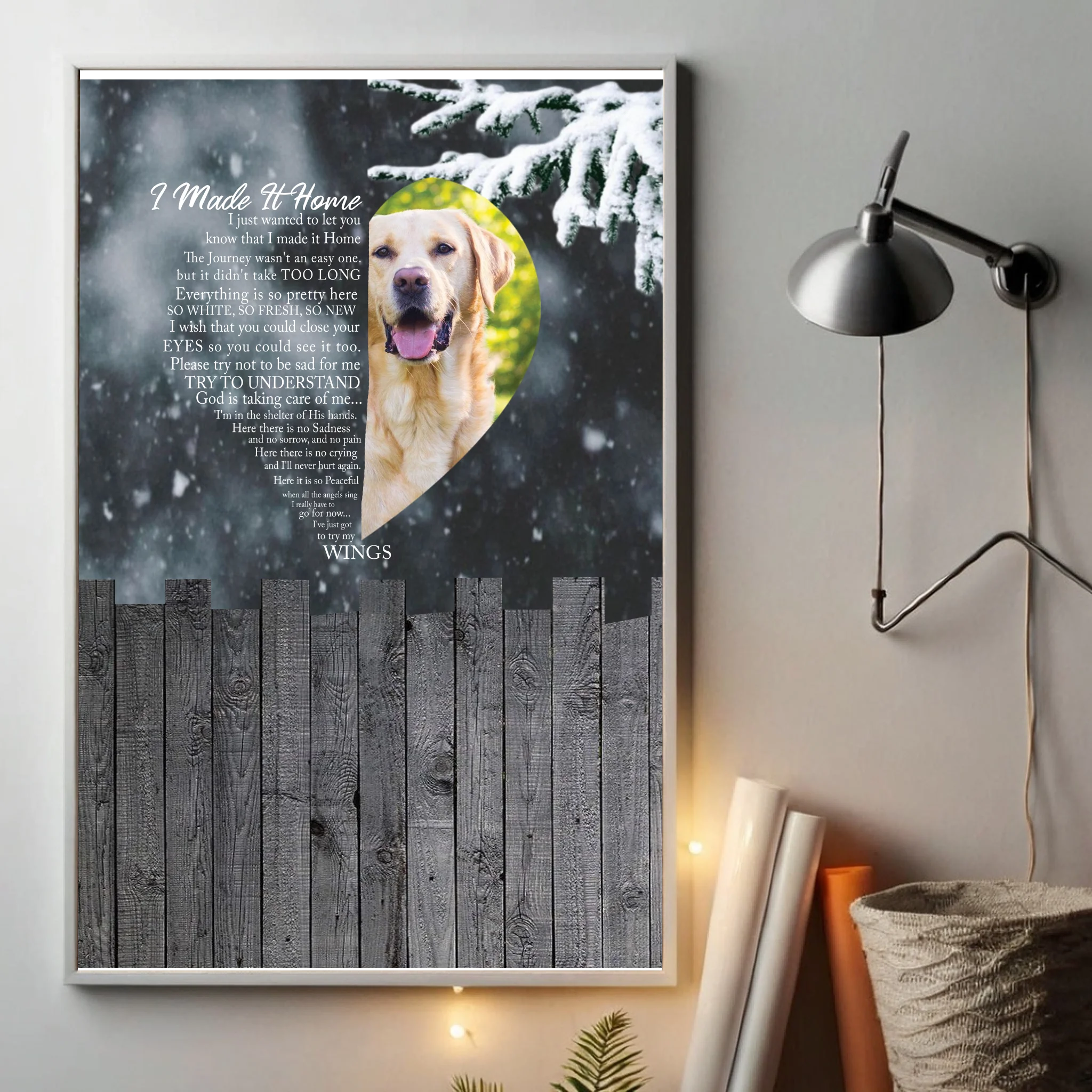 A Home With Lovely Angel Dogs – Custom Dog Memorial Poster to Honor Your Pup’s Memory - 80Prints
