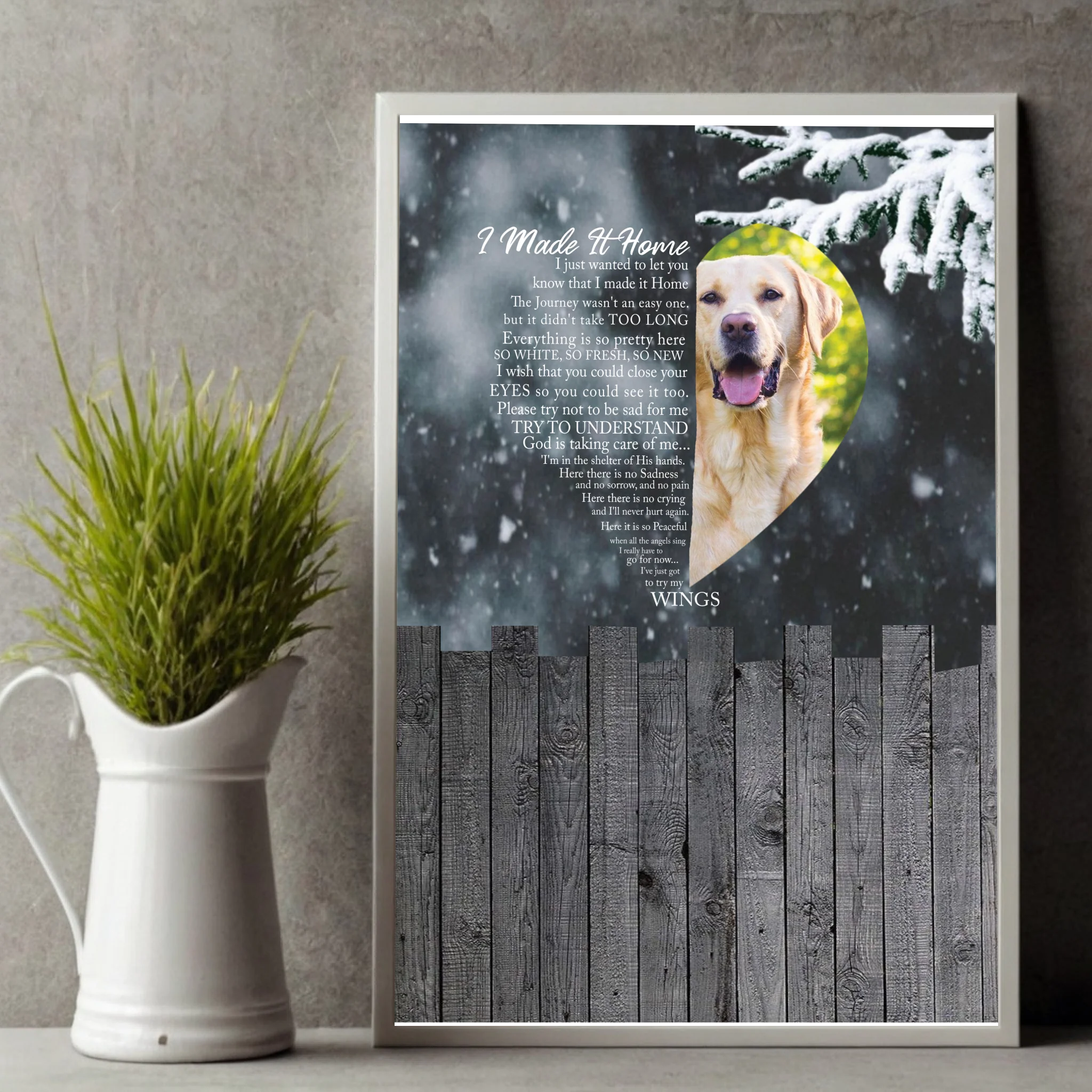 A Home With Lovely Angel Dogs – Custom Dog Memorial Poster to Honor Your Pup’s Memory - 80Prints