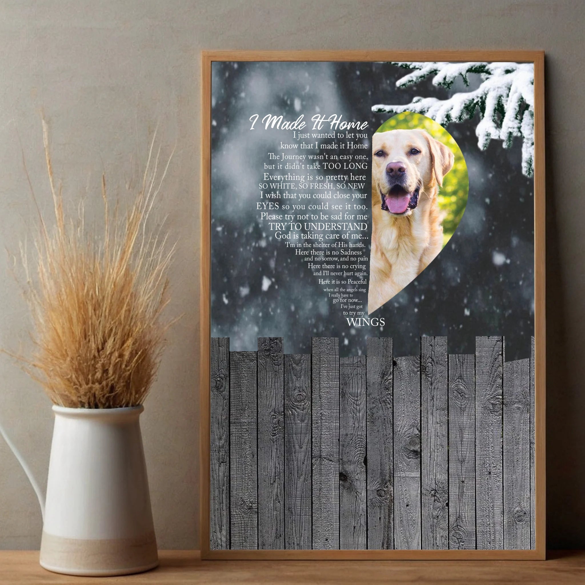A Home With Lovely Angel Dogs – Custom Dog Memorial Poster to Honor Your Pup’s Memory - 80Prints