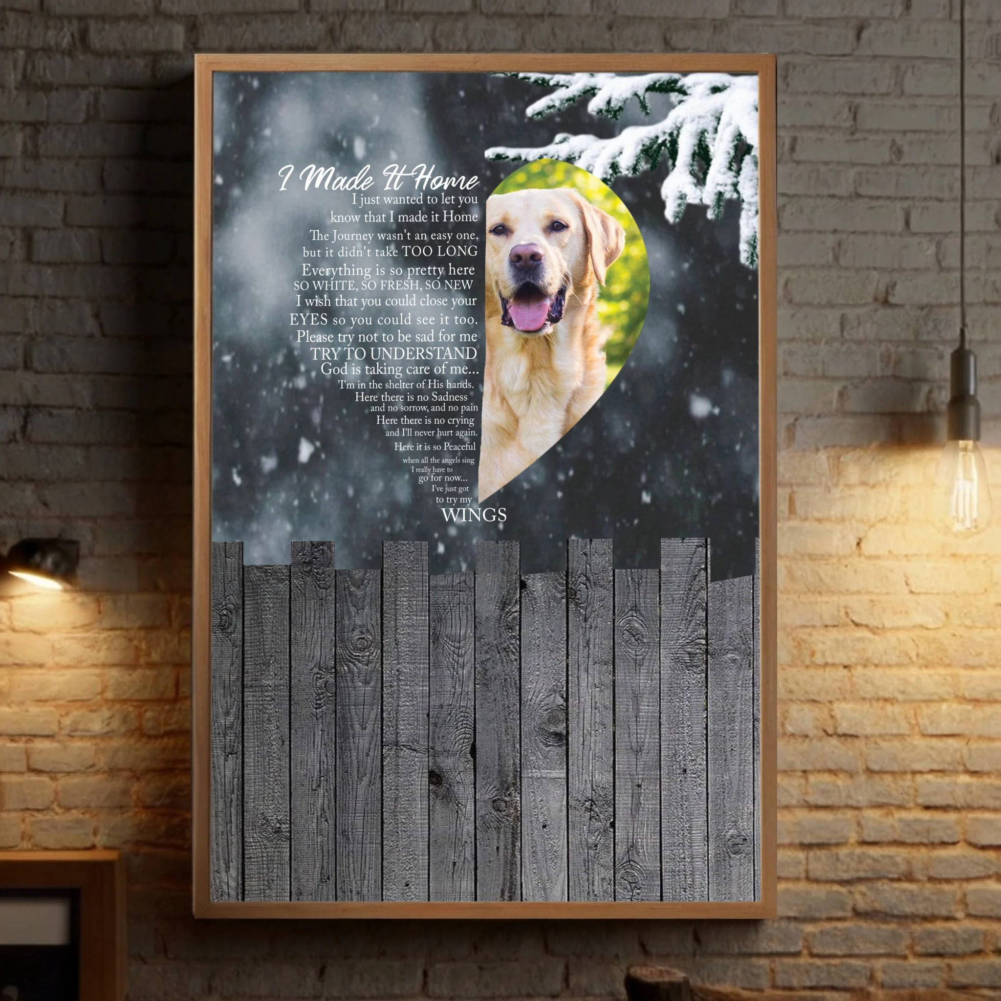 A Home With Lovely Angel Dogs – Custom Dog Memorial Poster to Honor Your Pup’s Memory - 80Prints