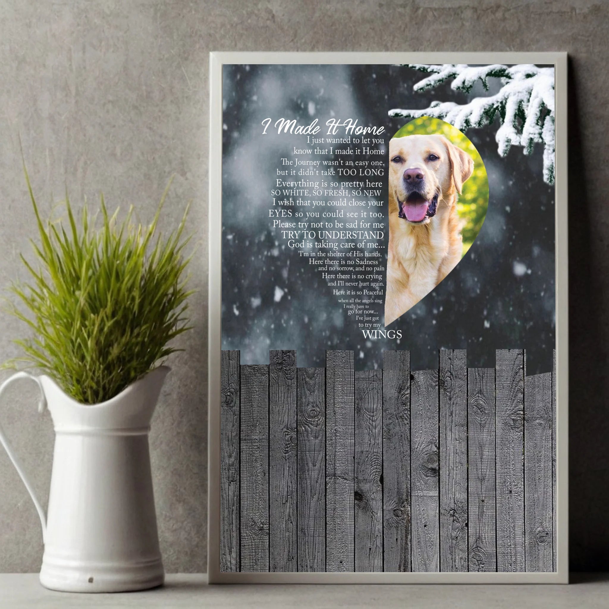 A Home With Lovely Angel Dogs – Custom Dog Memorial Poster to Honor Your Pup’s Memory - 80Prints