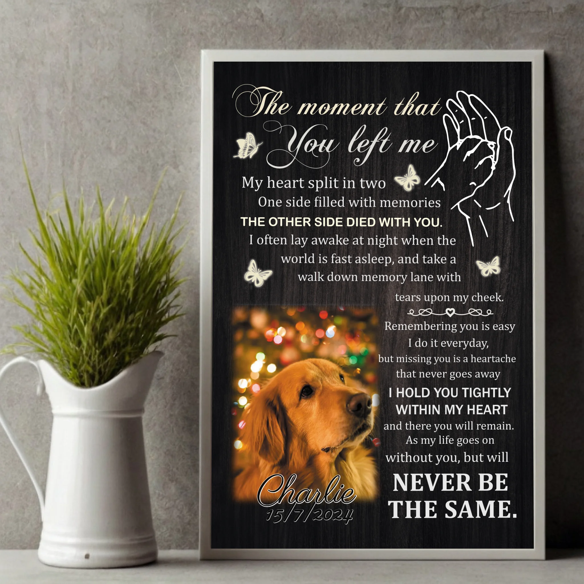Personalized Pet Memorial Poster A Beautiful Tribute to Honor Your Loyal Friend - 89Prints