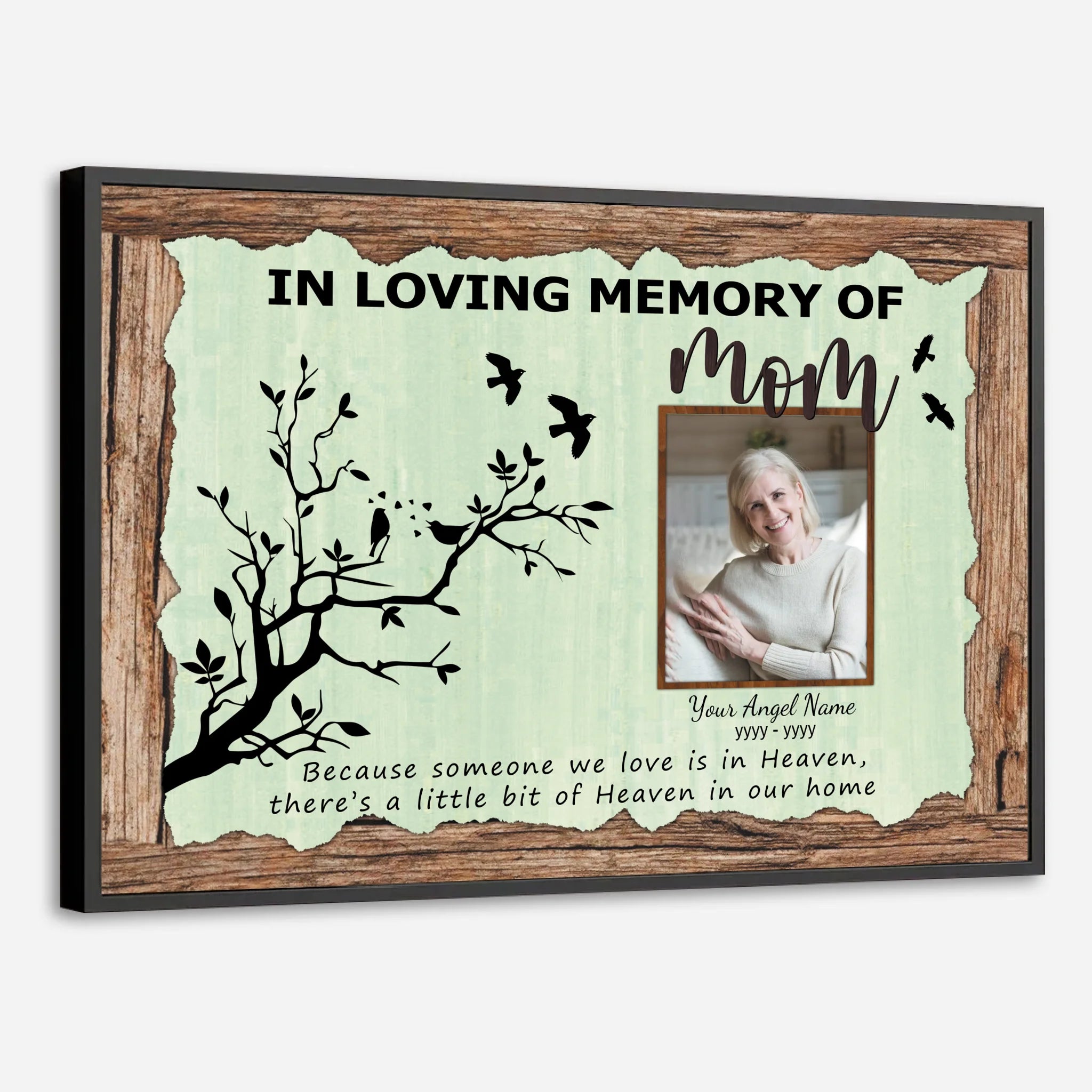 Forever Smile – Custom Memorial Poster with Your Mom’s Photo, a Lasting Tribute from 89Prints