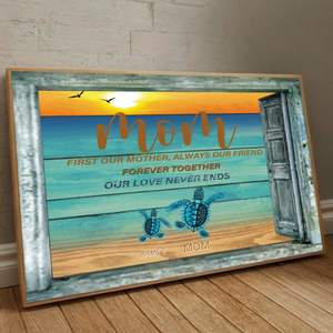 Celebrate a Mother’s Ocean-Like Love – Custom Turtle Poster Gift for Her - 89Prints