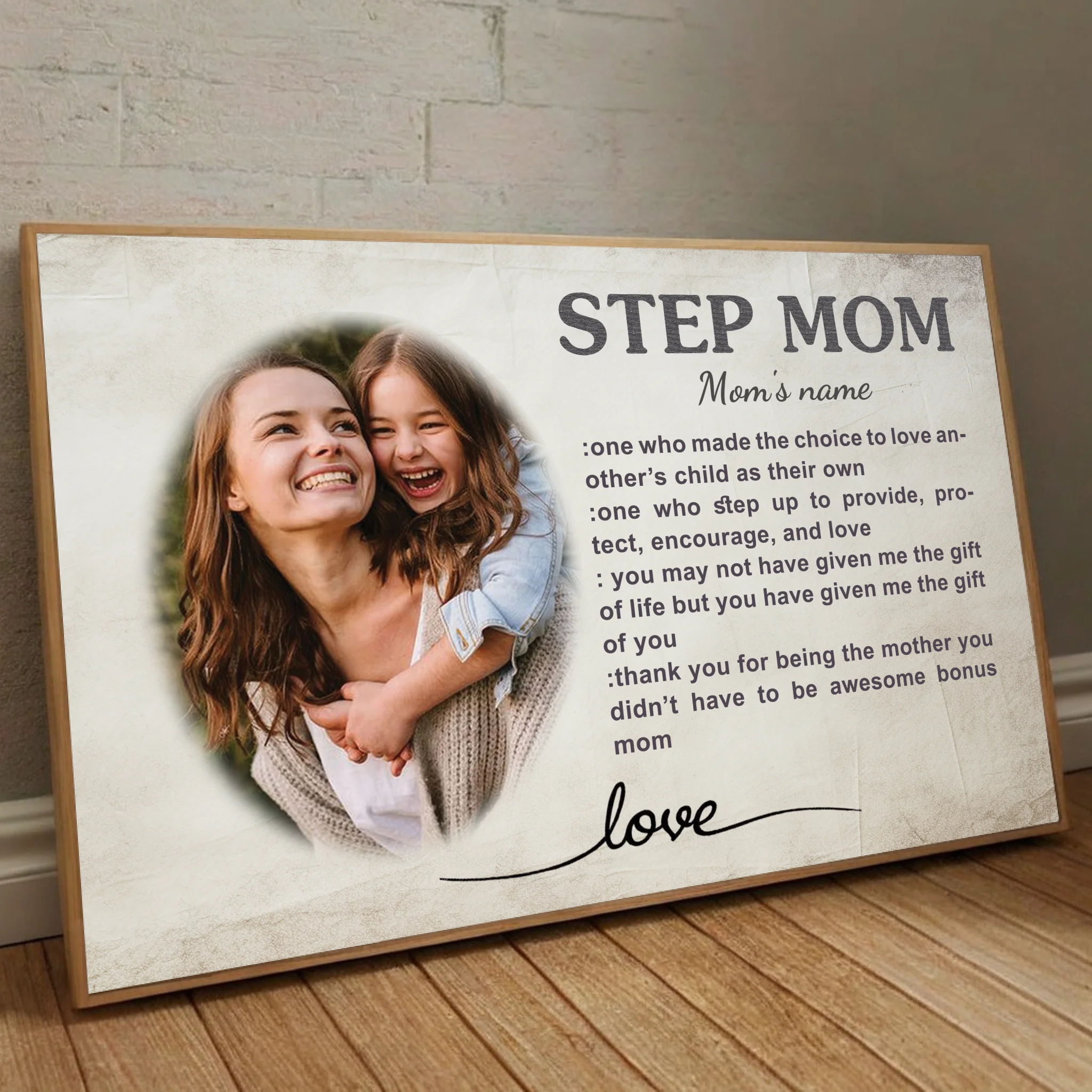A Choice to Love – Personalized Step Mom Poster Gift - 89Prints