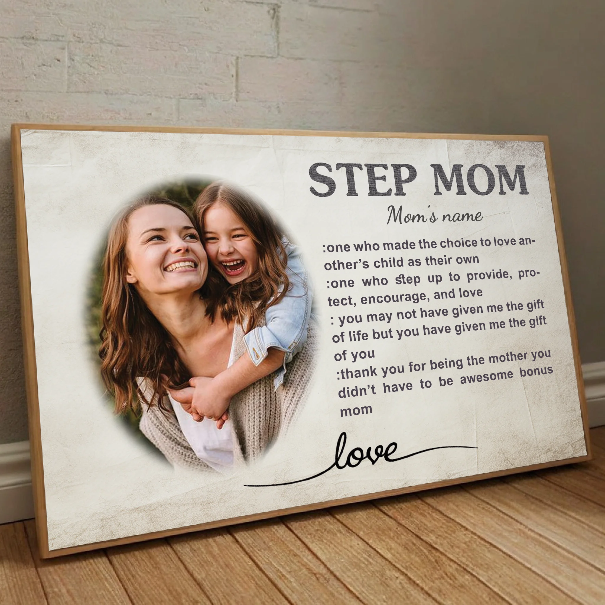 A Choice to Love – Personalized Step Mom Poster Gift - 89Prints