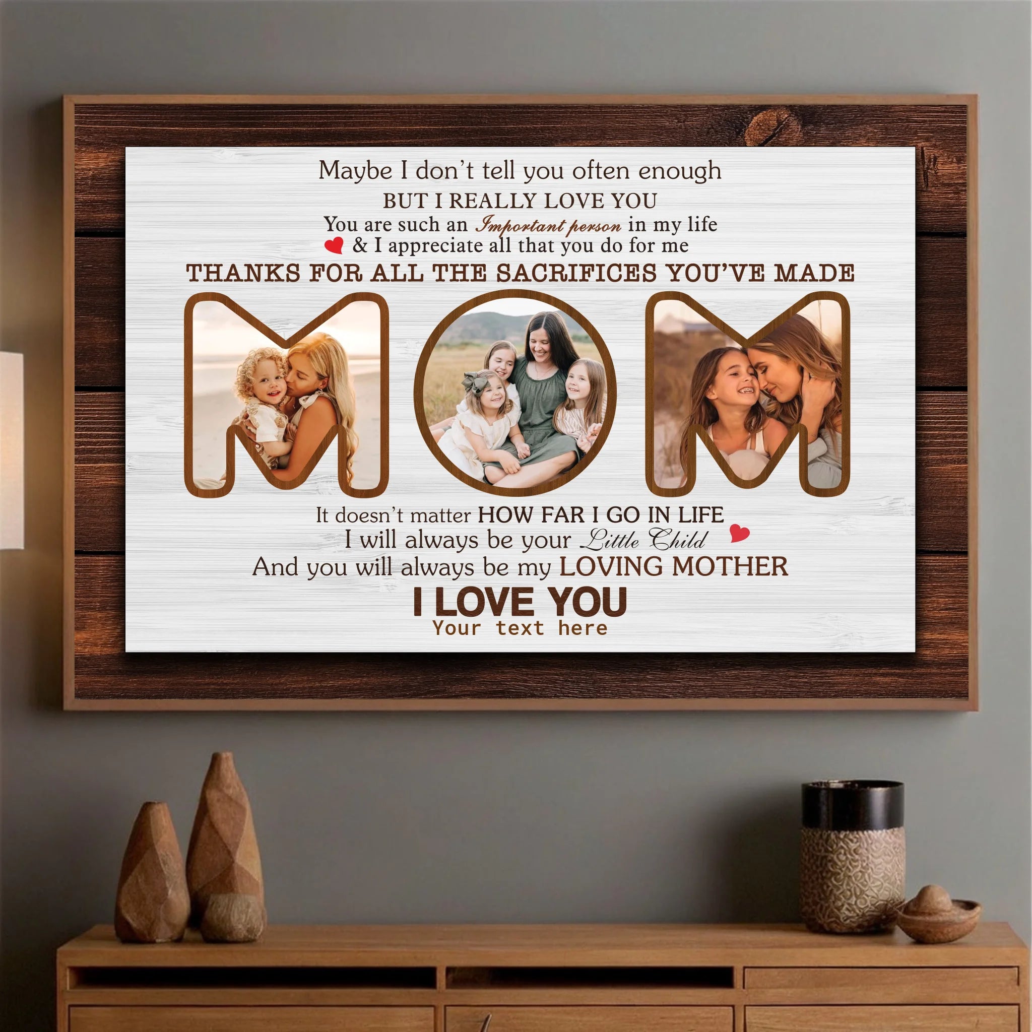 Personalized Mother Appreciation Poster: Heartfelt Custom Photo Gift for Mom - 89Prints