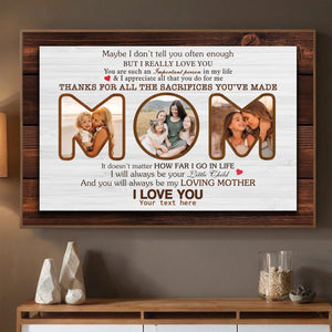 Personalized Mother Appreciation Poster: Heartfelt Custom Photo Gift for Mom - 89Prints