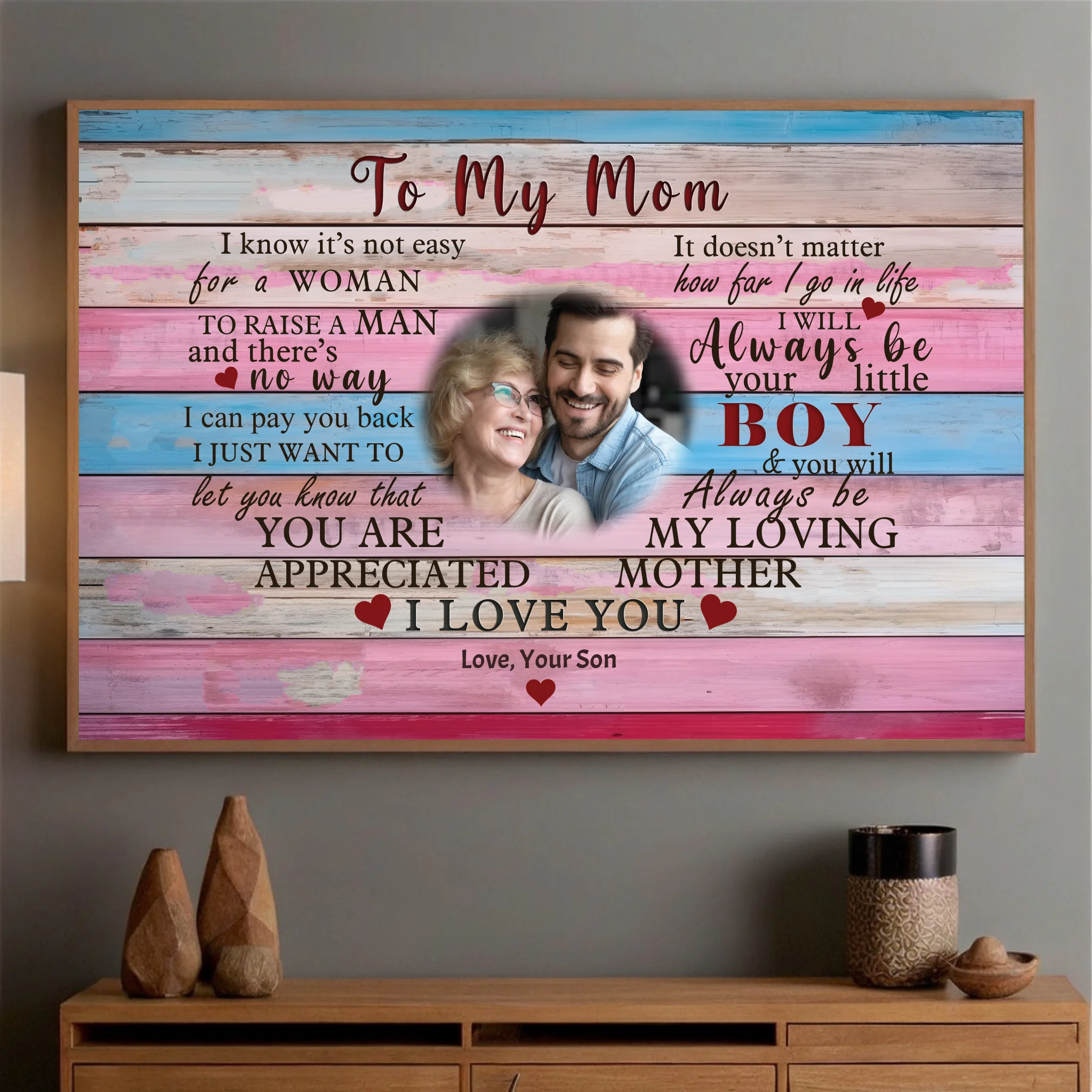 Custom Mom Poster: Forever Mom's Little Boy – A Heartfelt Gift - 89Prints