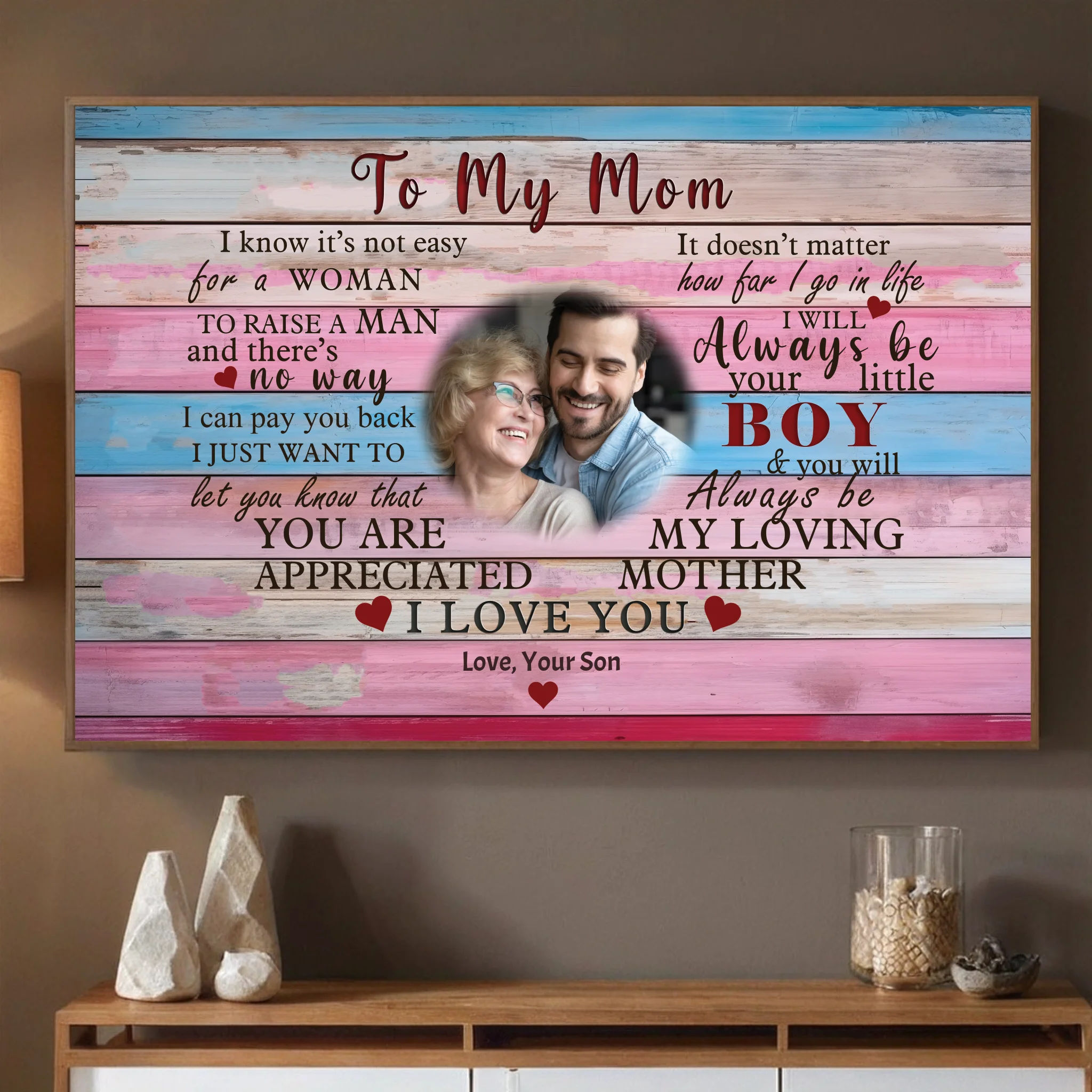 Custom Mom Poster: Forever Mom's Little Boy – A Heartfelt Gift - 89Prints