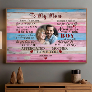 Custom Mom Poster: Forever Mom's Little Boy – A Heartfelt Gift - 89Prints