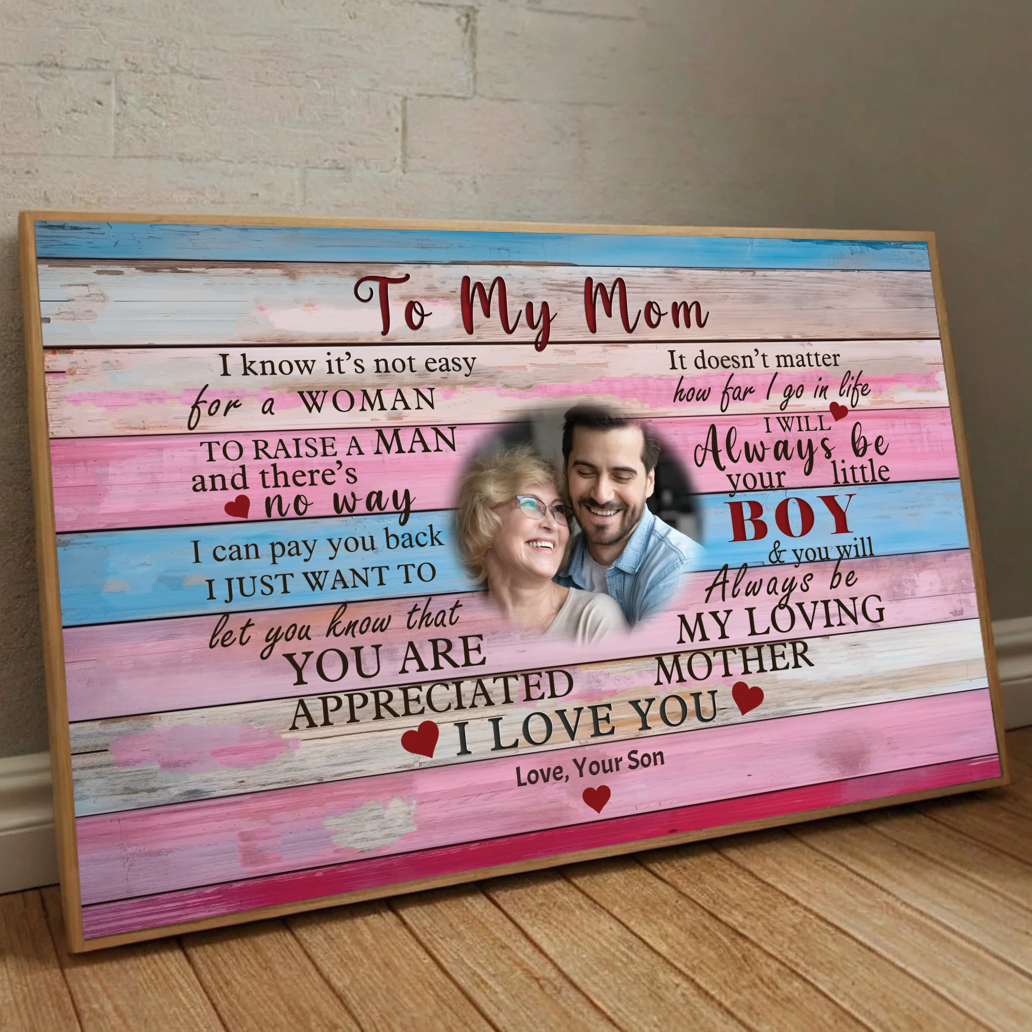 Custom Mom Poster: Forever Mom's Little Boy – A Heartfelt Gift - 89Prints
