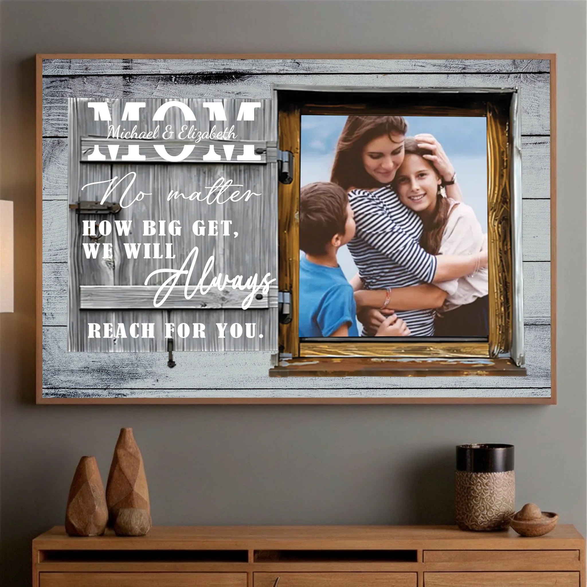 Personalized Photo Poster: The One Who Always Thinks of You Is Your Mom - 89Prints