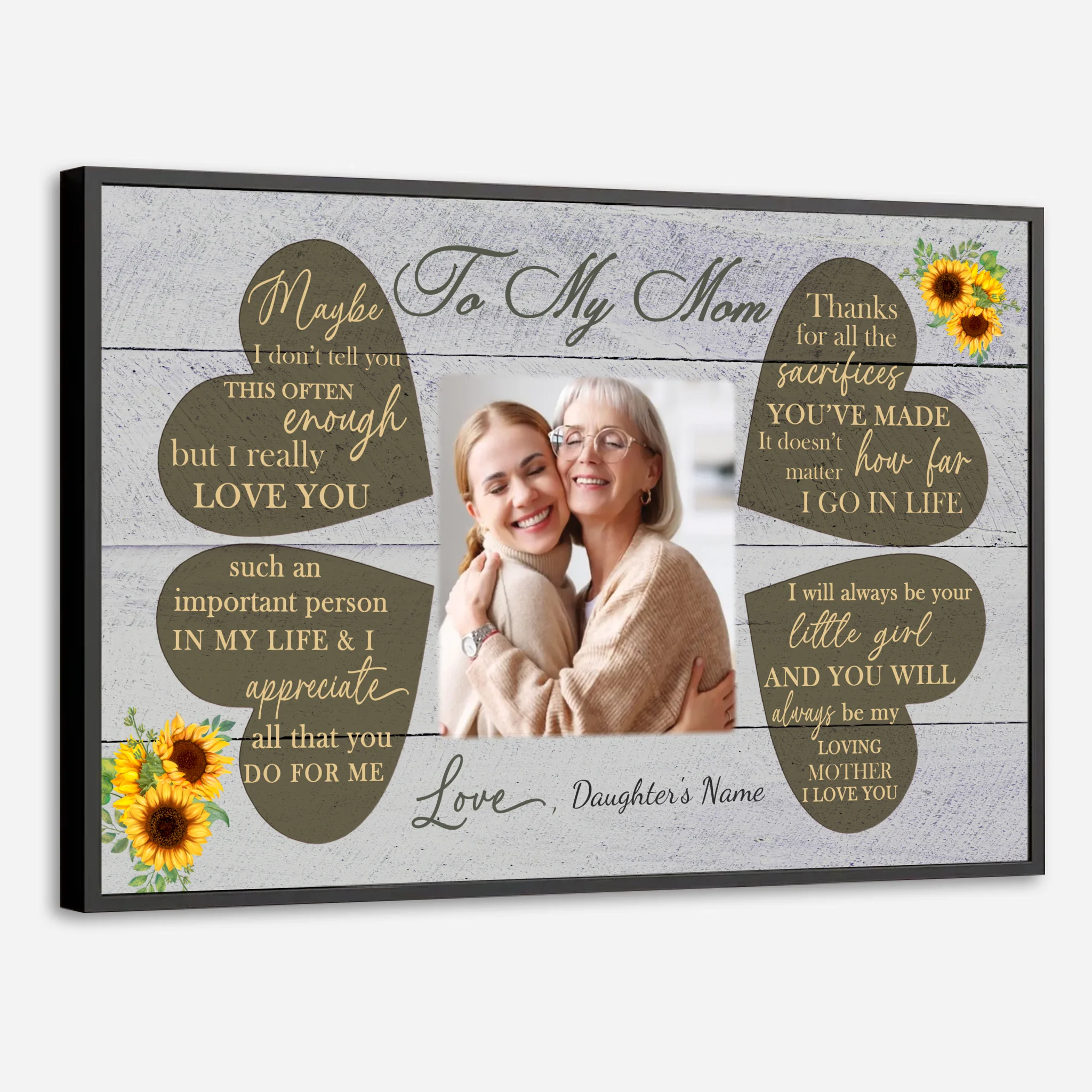 Sincere Words to Mom: Custom Mom Poster to Make Her Smile Every Day - 89Prints