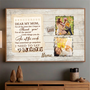Custom Mom Poster Photo – Masterpiece of My Life - 89Prints