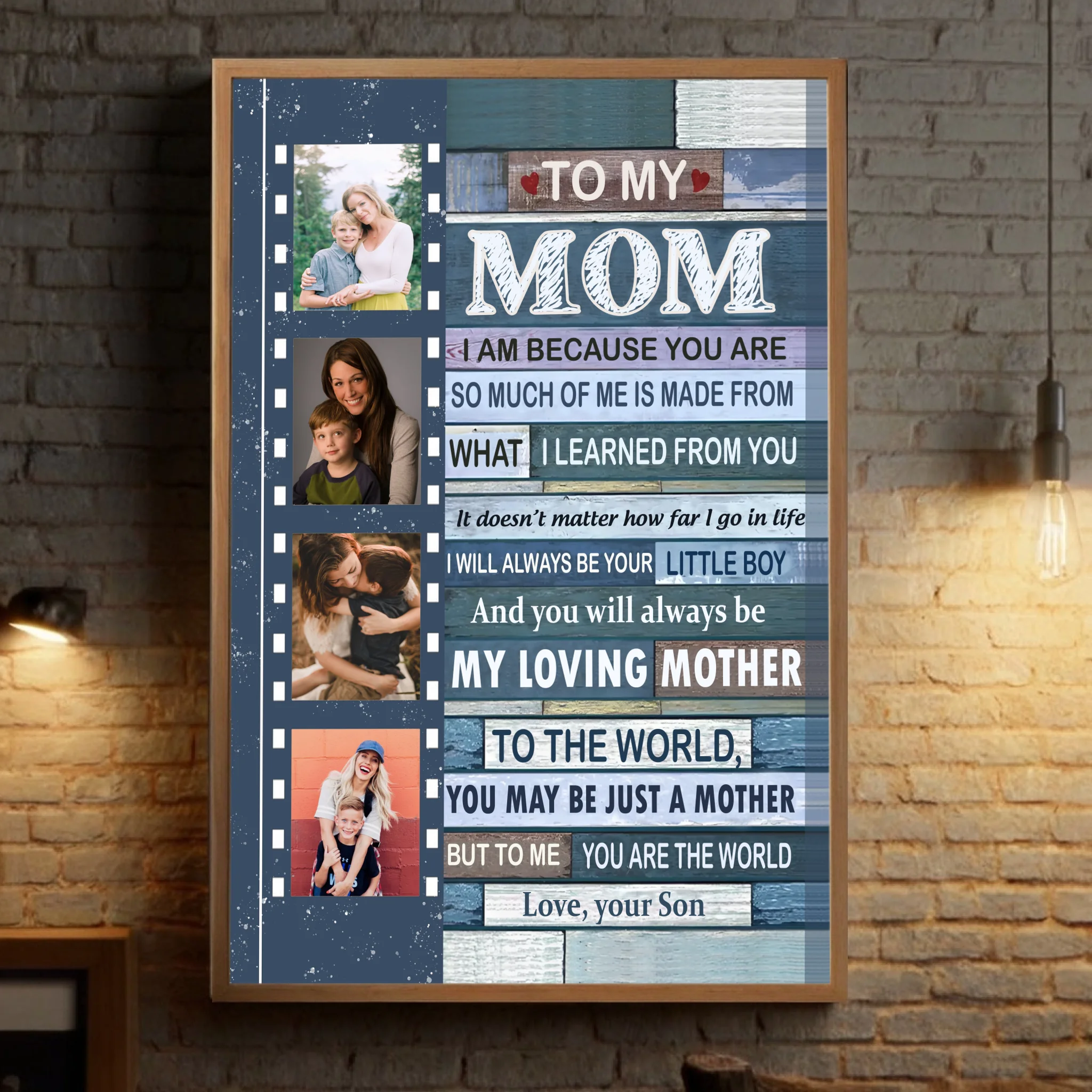 Custom Mom Poster with Photo – I Will Always Be Your Little Boy - 89Prints