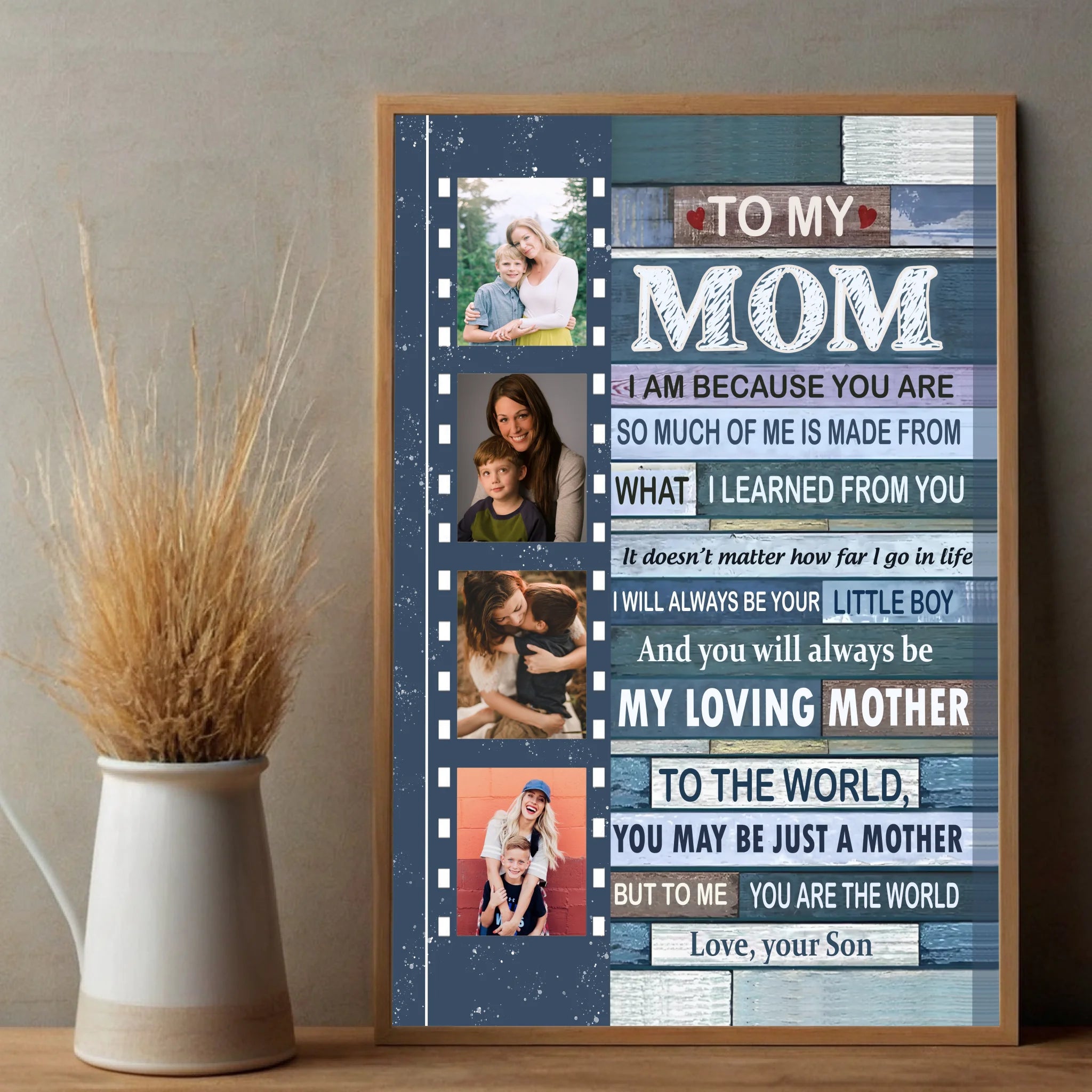 Custom Mom Poster with Photo – I Will Always Be Your Little Boy - 89Prints
