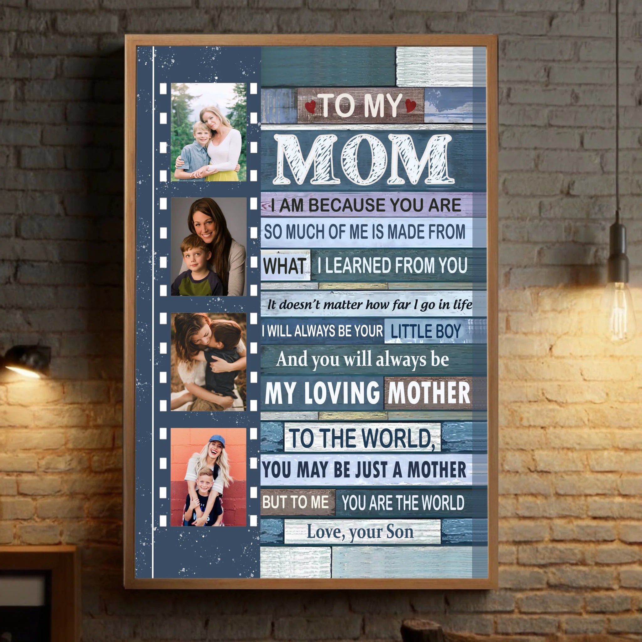 Custom Mom Poster with Photo – I Will Always Be Your Little Boy - 89Prints