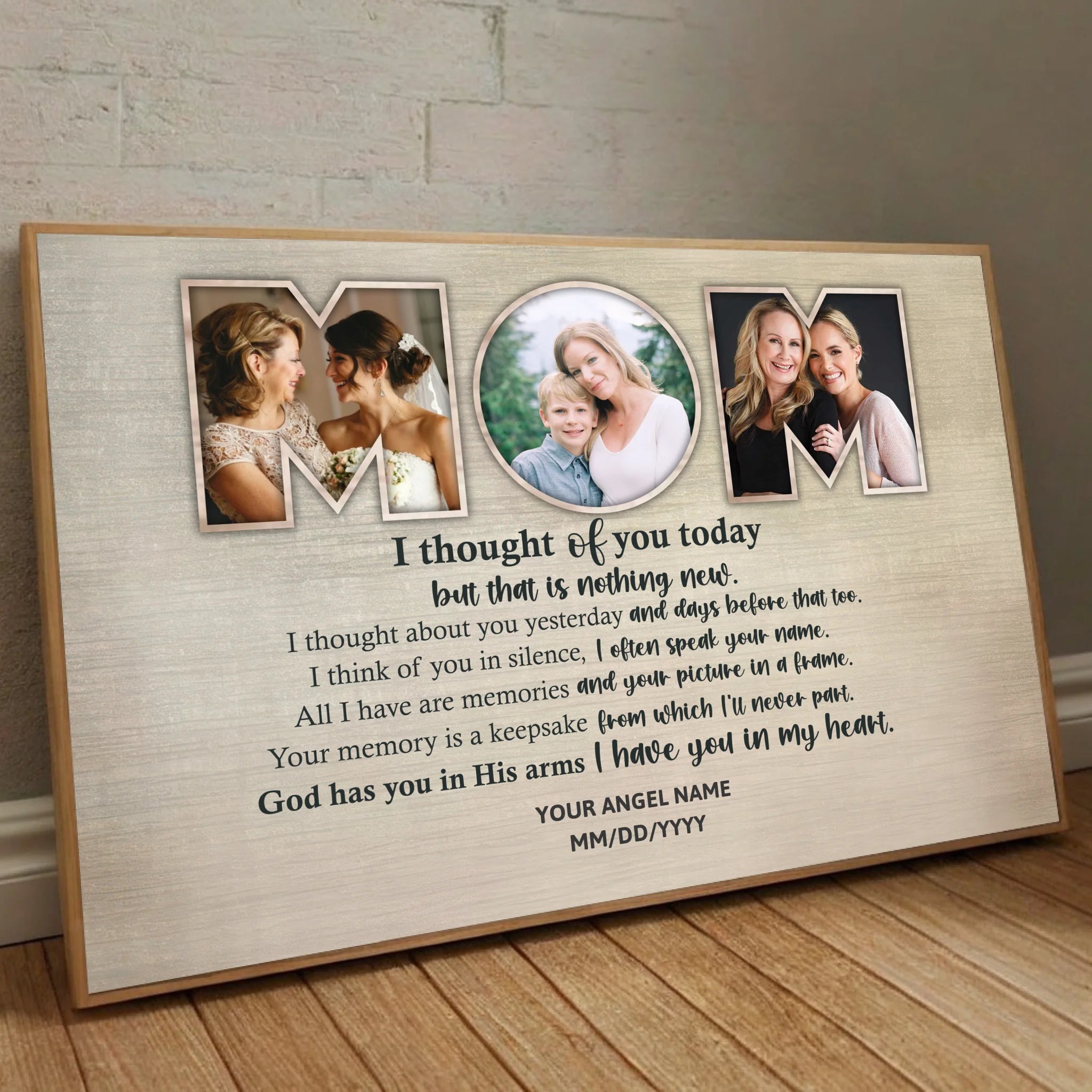 Custom Mom Poster Painting – Forever In My Heart - 89Prints