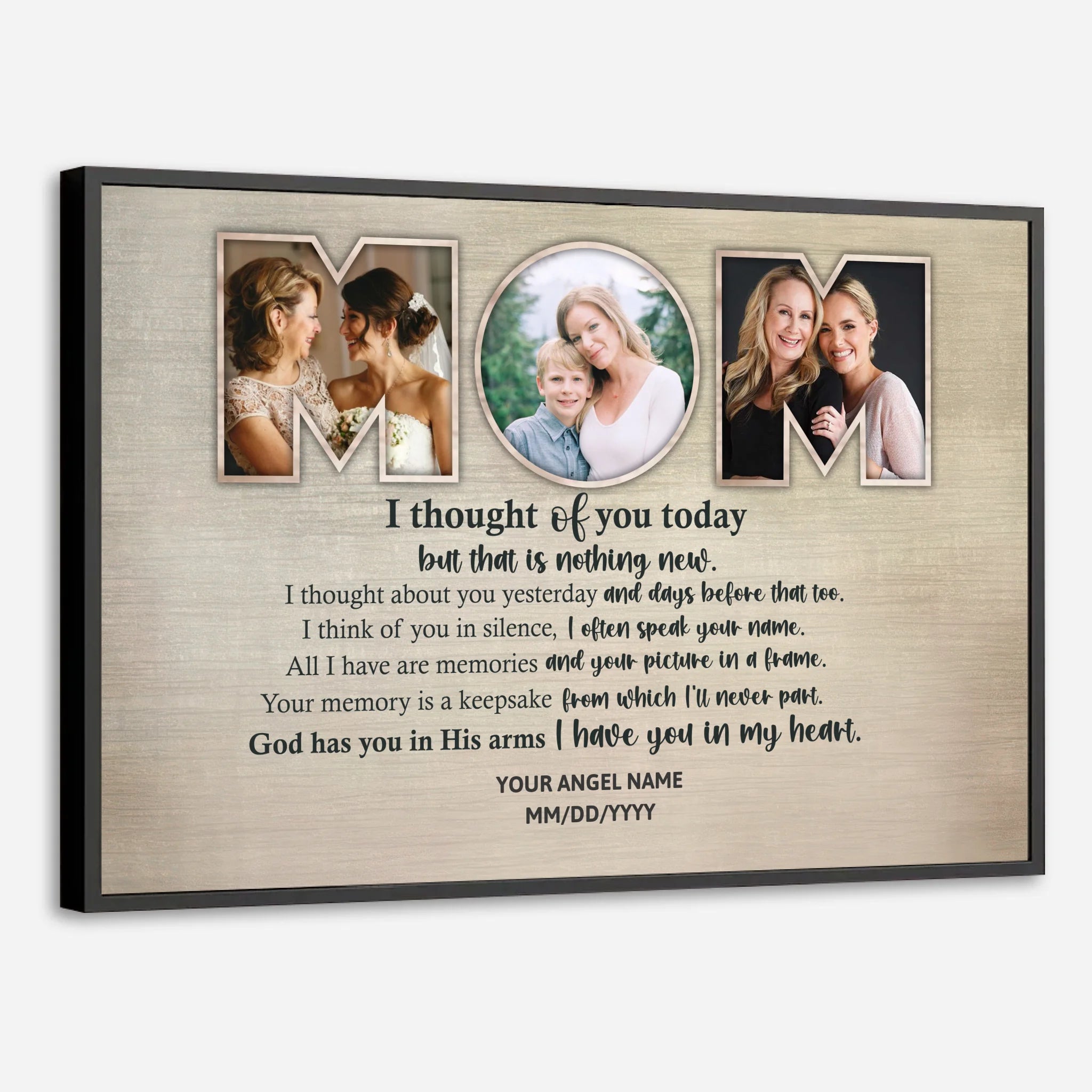 Custom Mom Poster Painting – Forever In My Heart - 89Prints