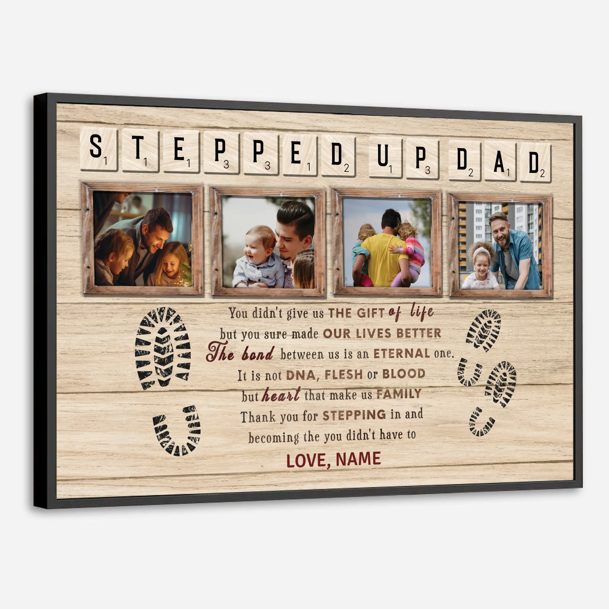 Sending Gratitude to a Father by Heart – Personalized Poster for a Special Dad - 89Prints