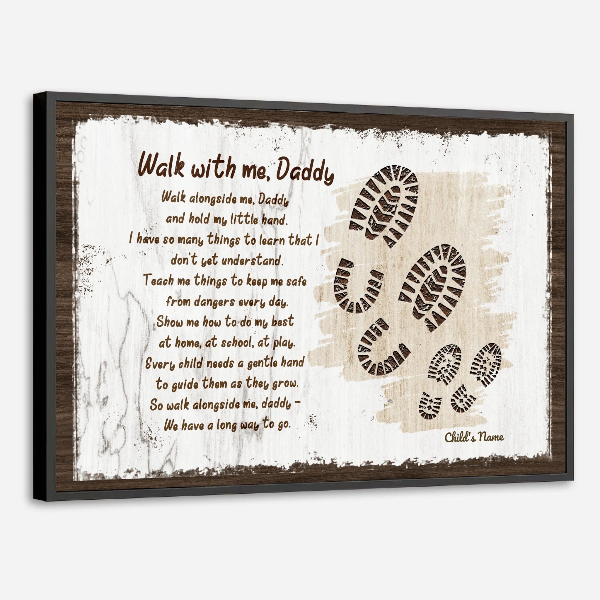 Custom Dad Poster – A Touching Message Inspired by the Poem “Walk With Me, Daddy” - 89Prints